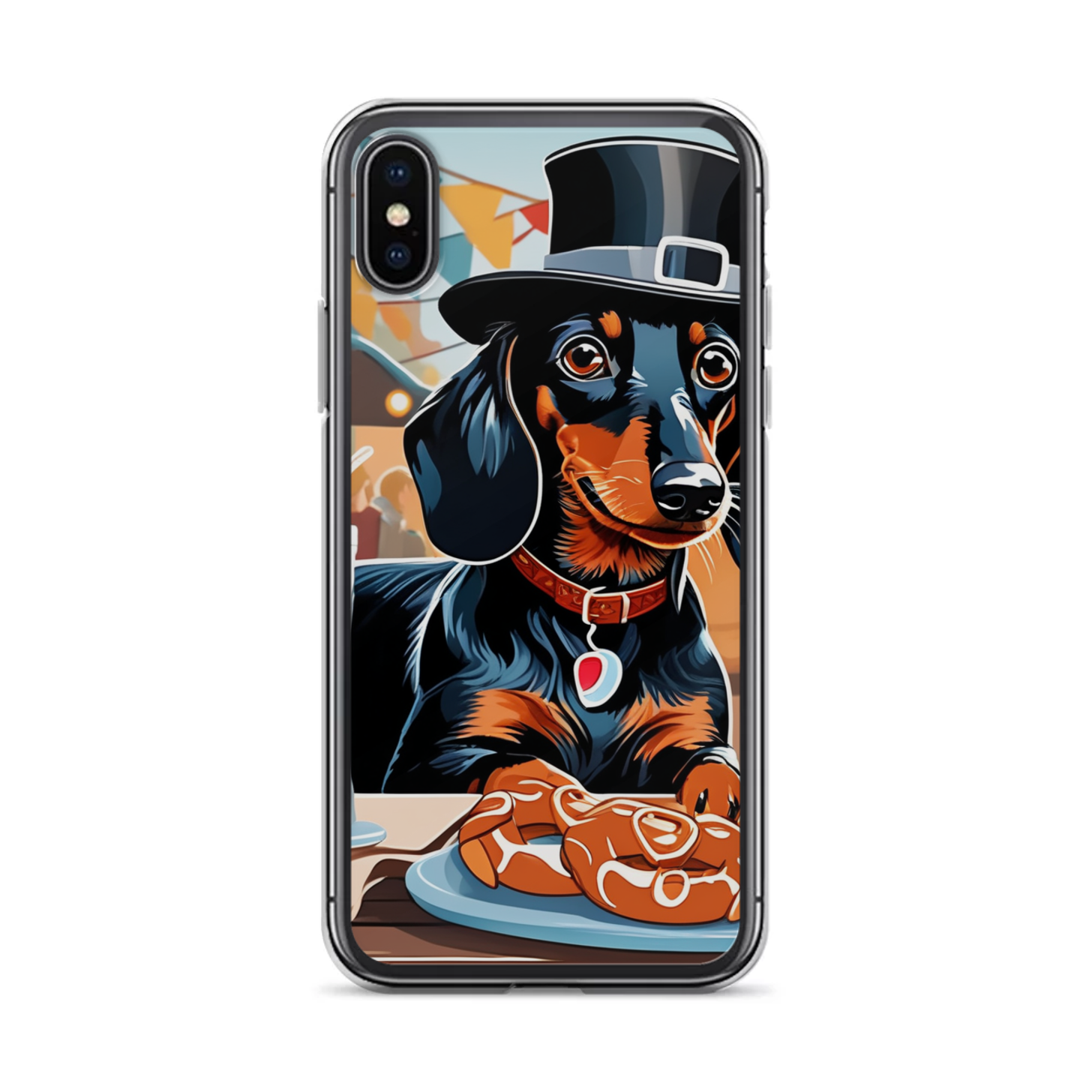 PugMug Custom Black Dachshund iPhone Case