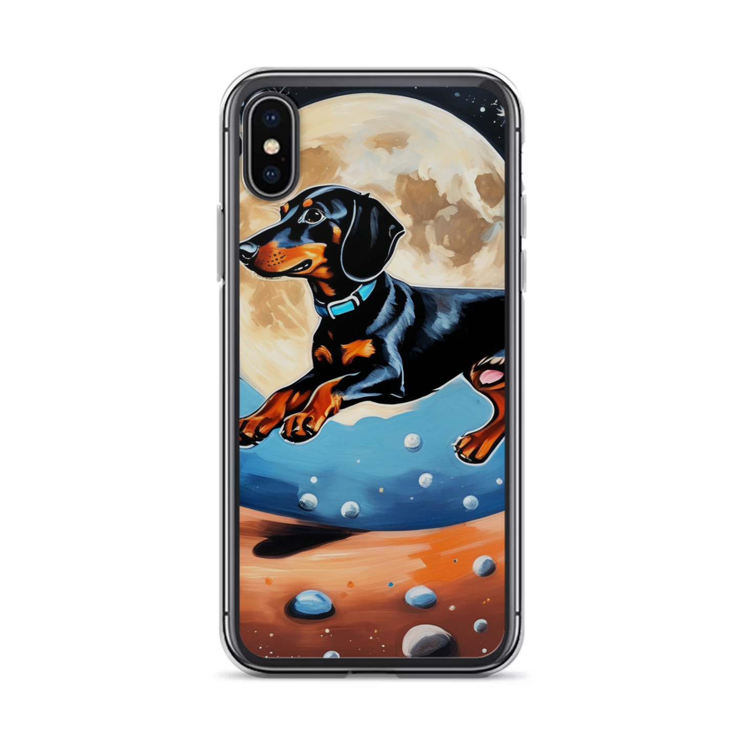 PugMug Custom Black Dachshund iPhone Case