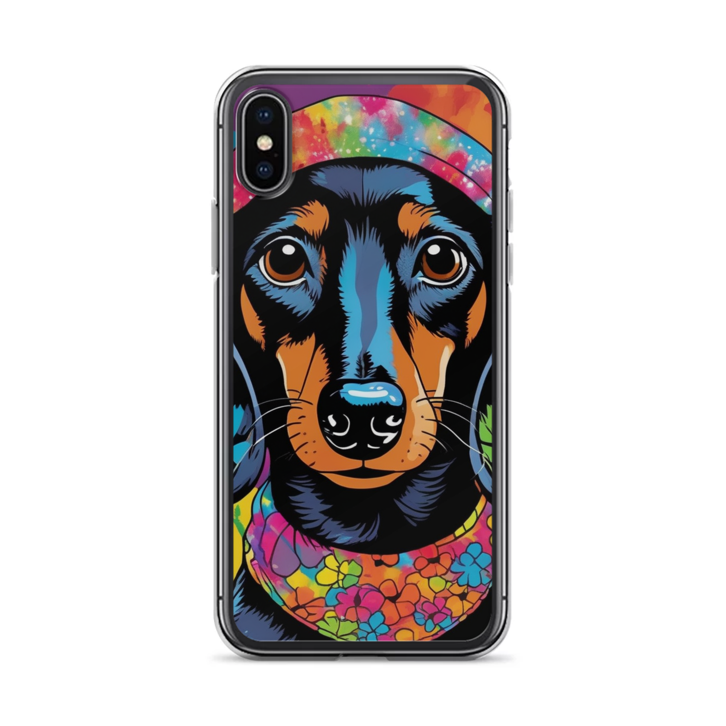 PugMug Custom Black Dachshund iPhone Case