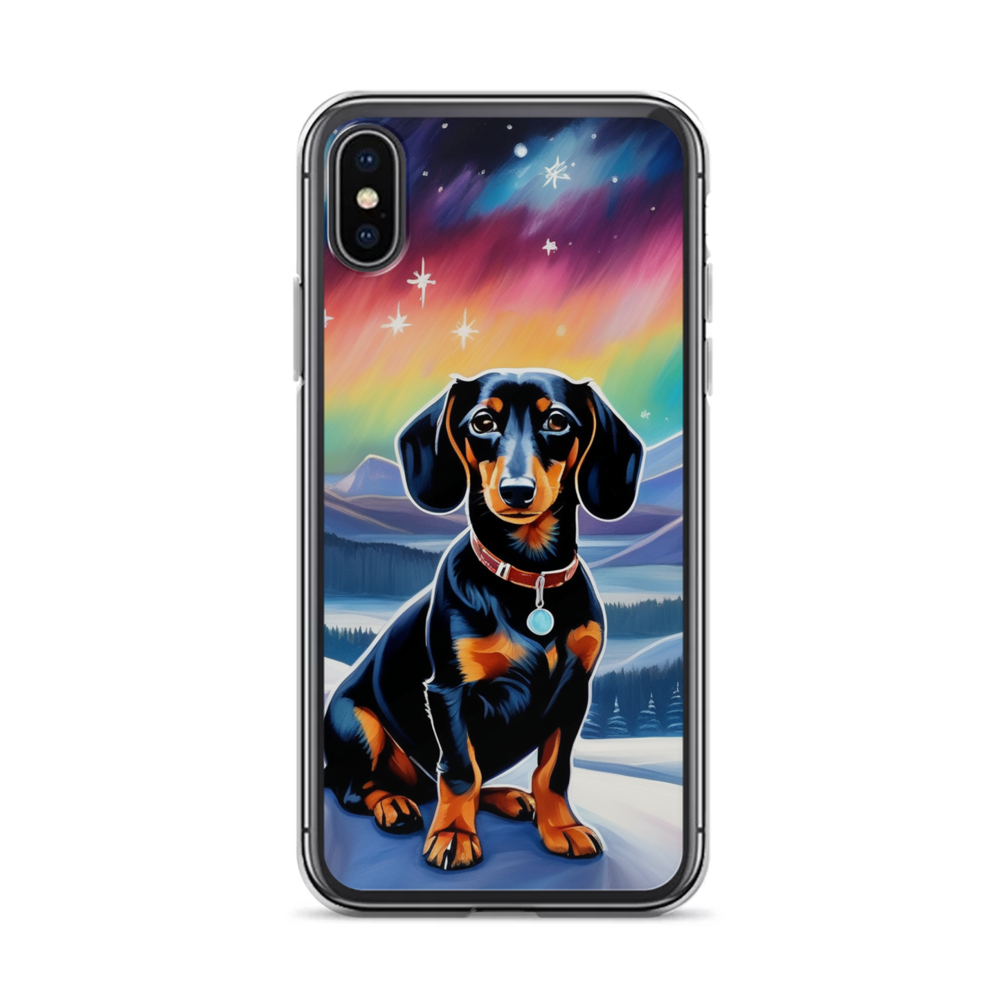 PugMug Custom Black Dachshund iPhone Case