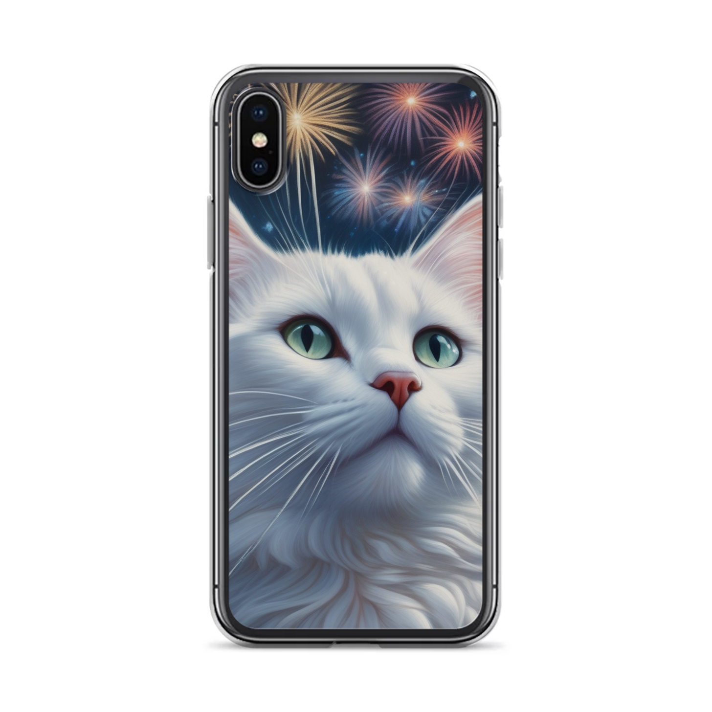 PugMug Custom White Companion Cat iPhone Case