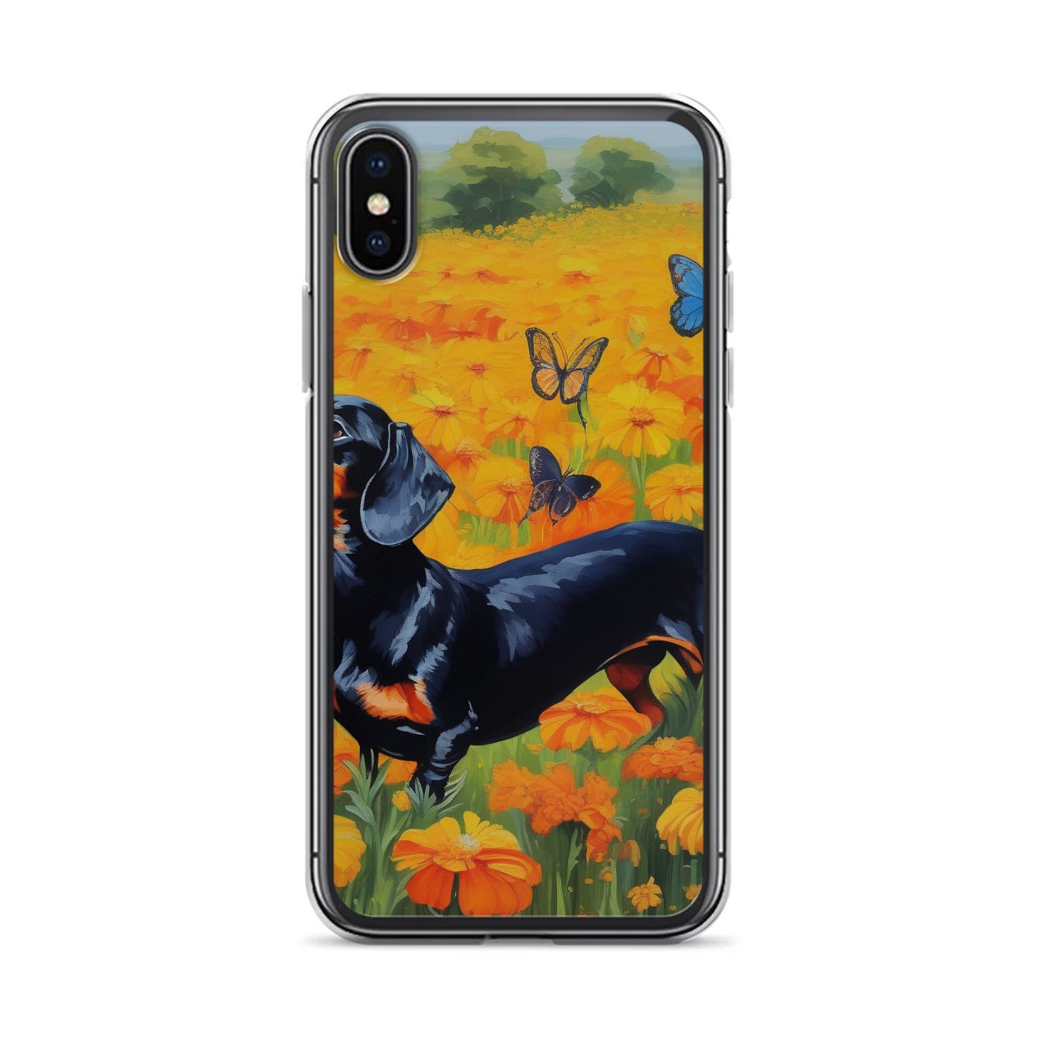 PugMug Custom Black Dachshund iPhone Case