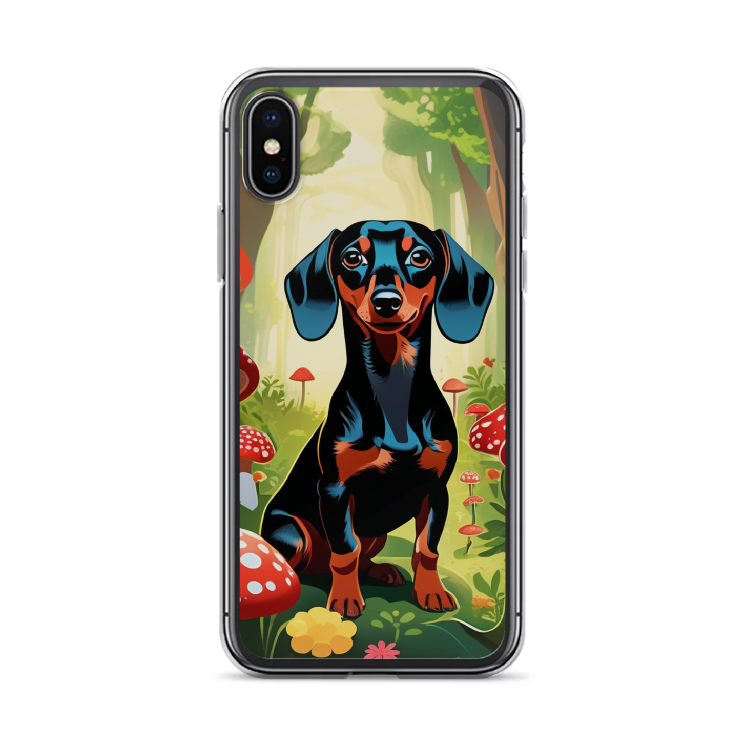 PugMug Custom Black Dachshund iPhone Case