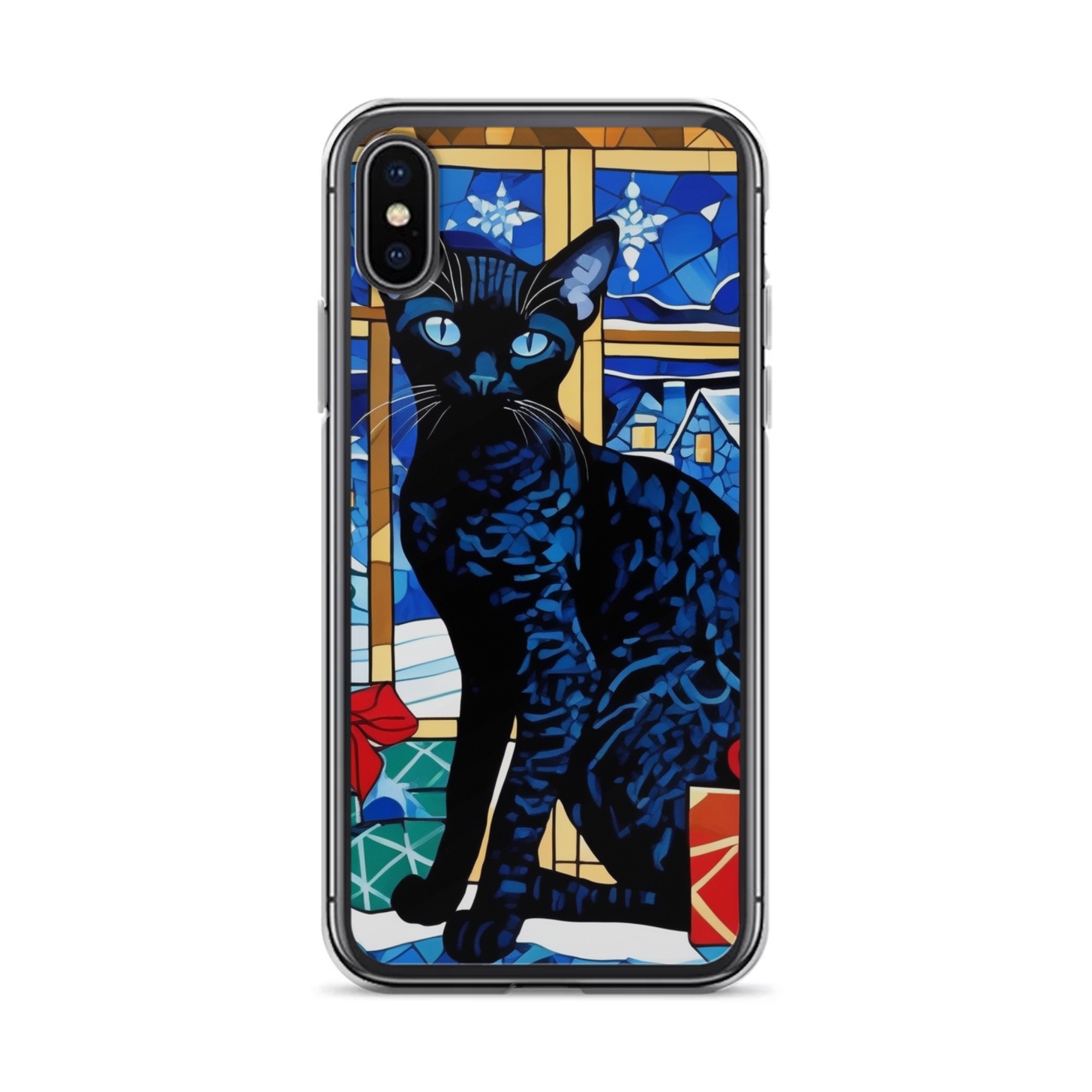 PugMug Custom Black Devon Rex Cat iPhone Case