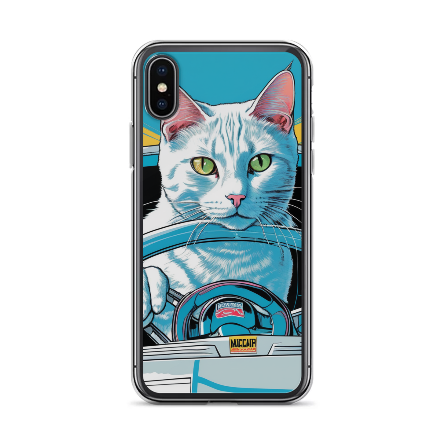 PugMug Custom White Companion Cat iPhone Case