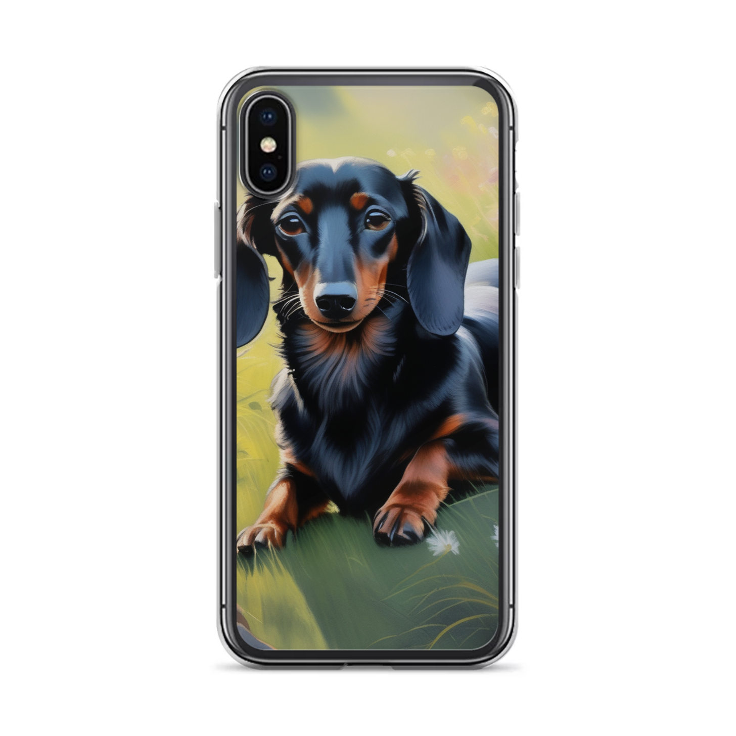 PugMug Custom Black Dachshund iPhone Case
