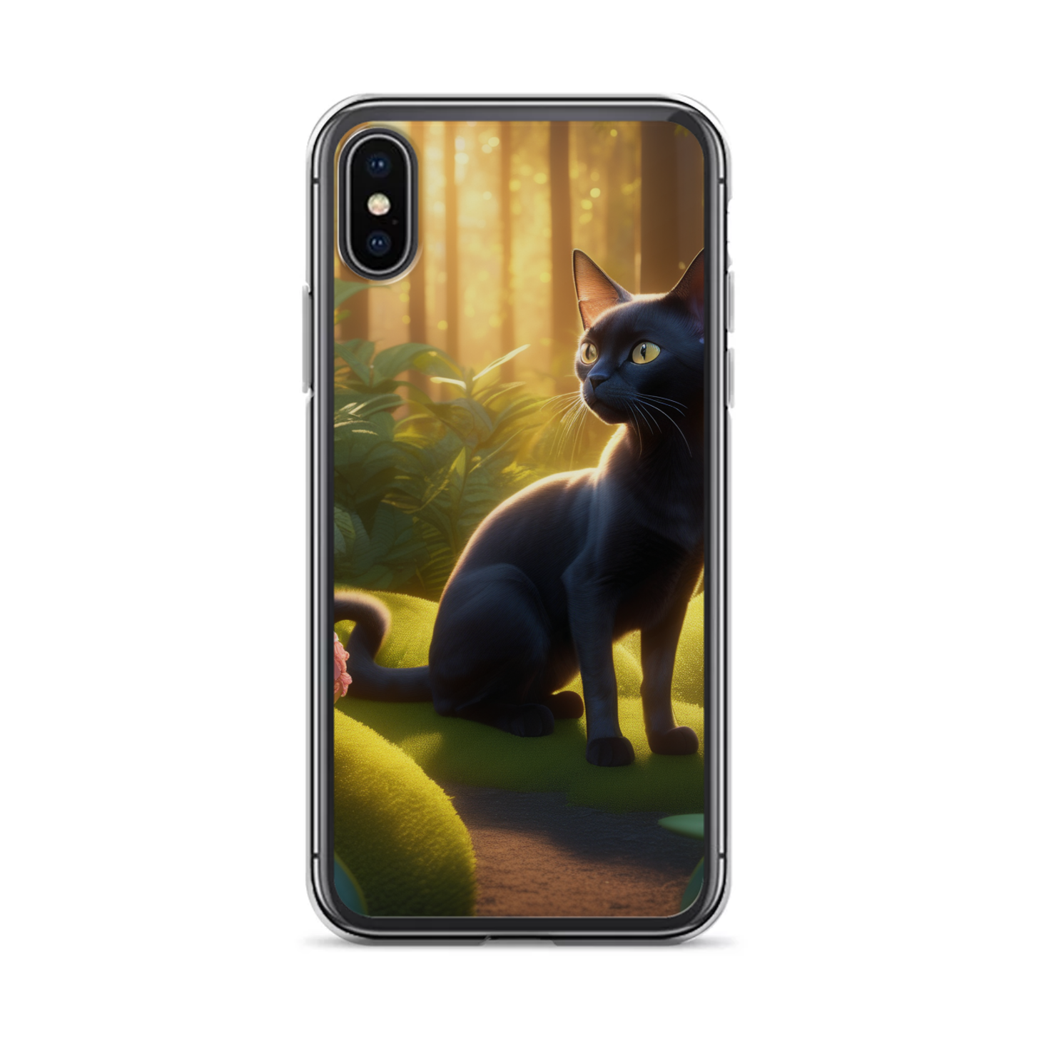 PugMug Custom Black Devon Rex Cat iPhone Case