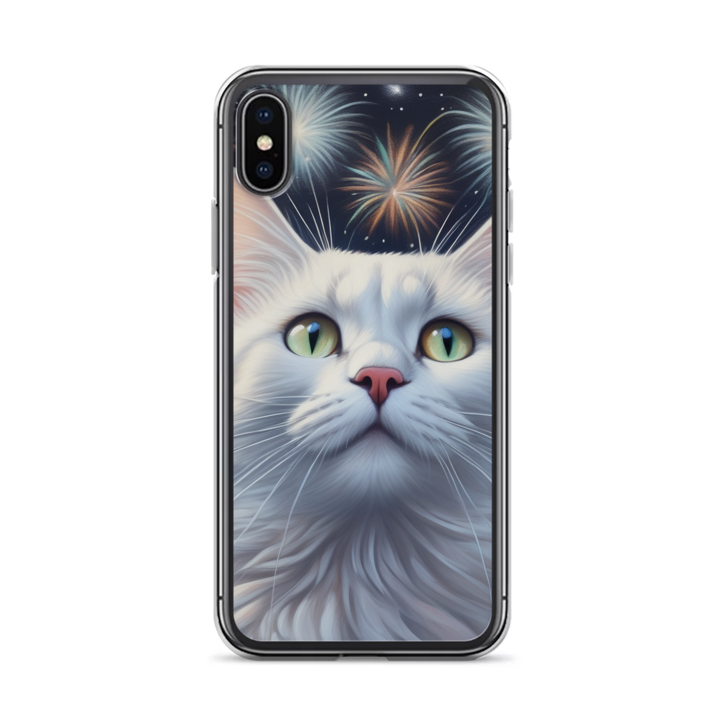 PugMug Custom White Companion Cat iPhone Case