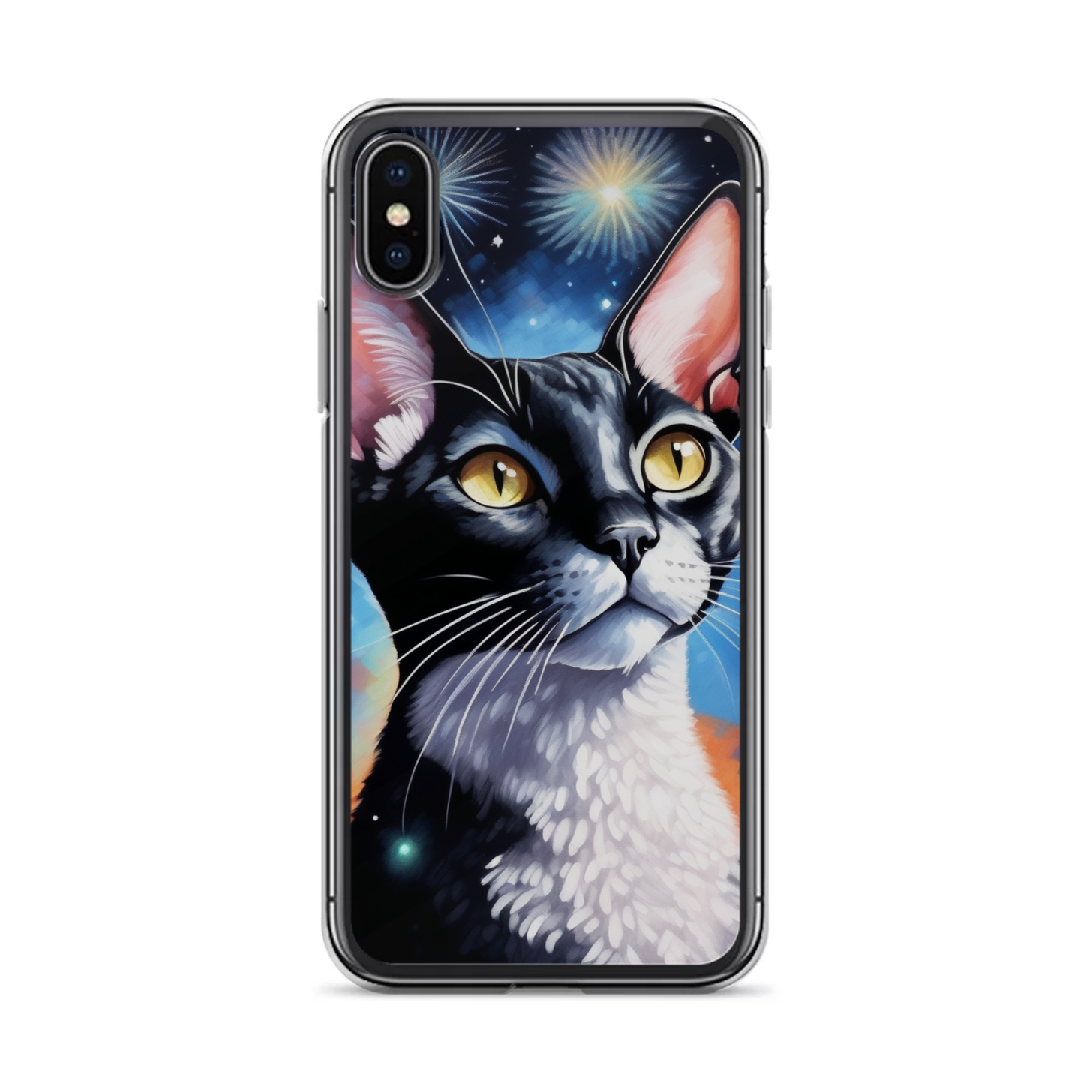 PugMug Custom Black Devon Rex Cat iPhone Case