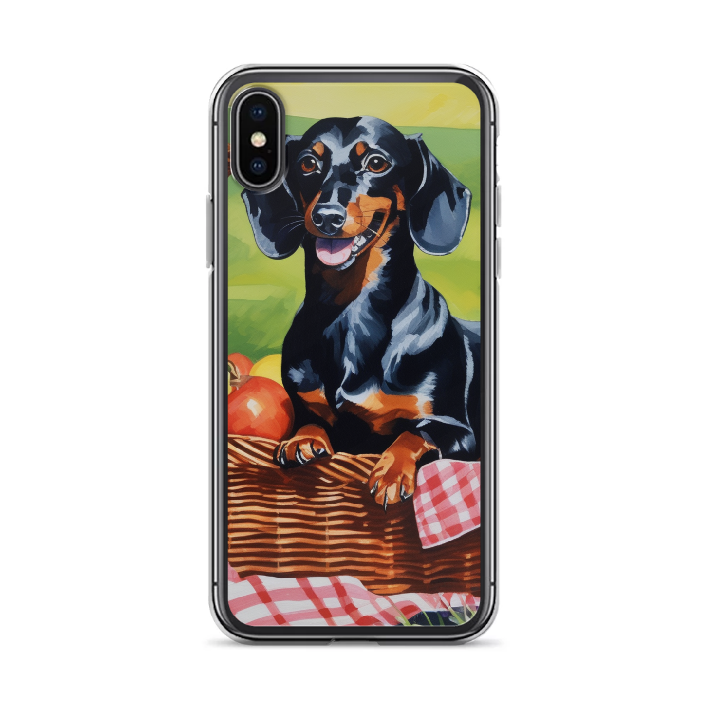 PugMug Custom Black Dachshund iPhone Case