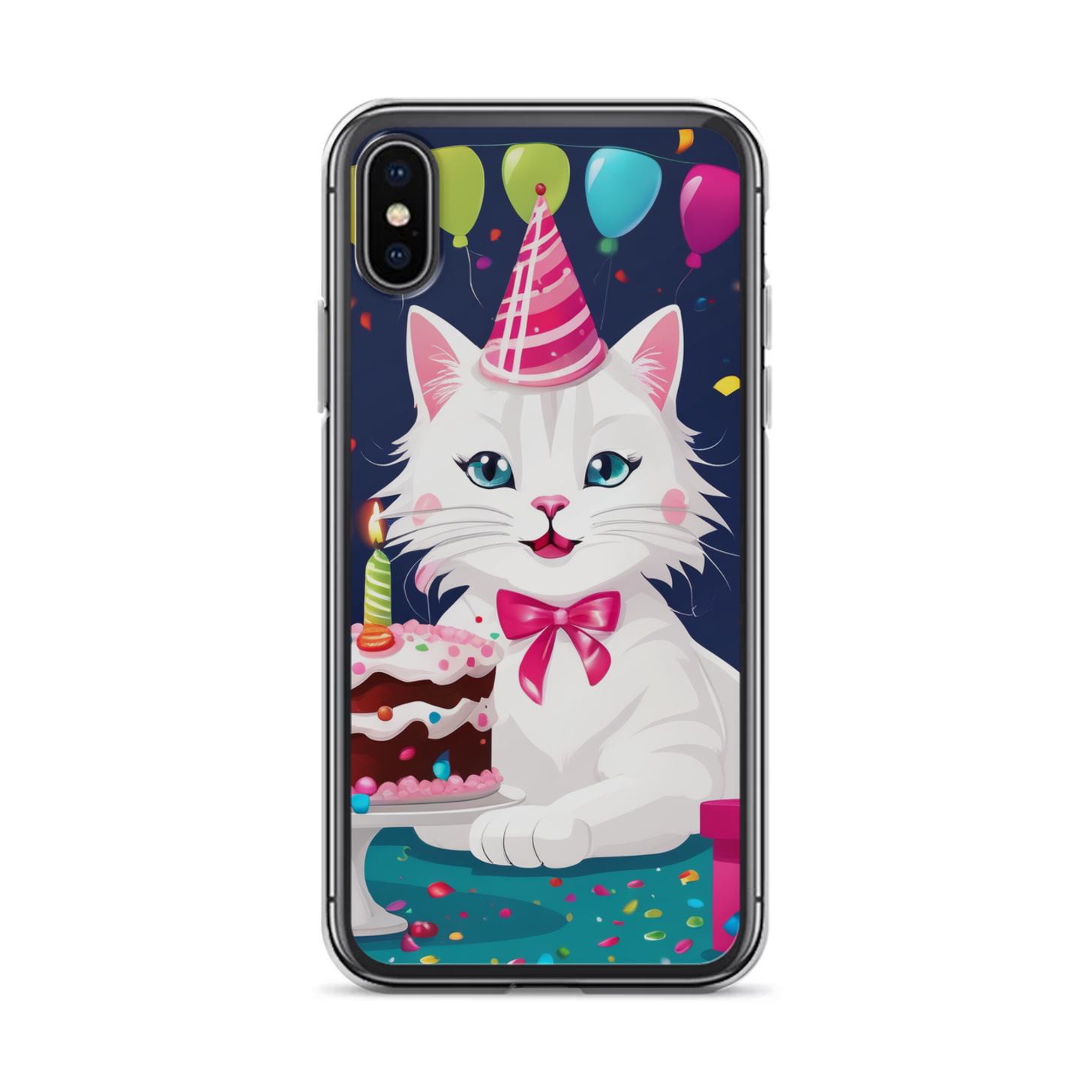 PugMug Custom White Companion Cat iPhone Case