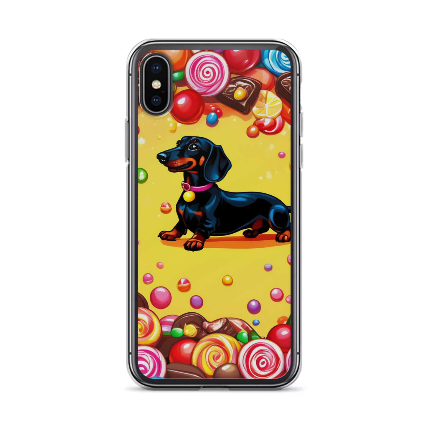 PugMug Custom Black Dachshund iPhone Case