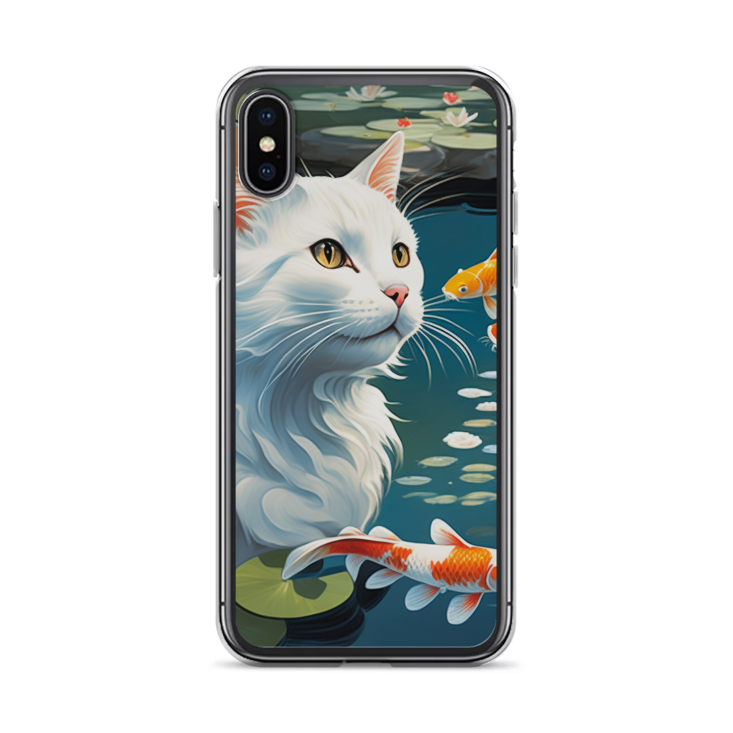 PugMug Custom White Companion Cat iPhone Case