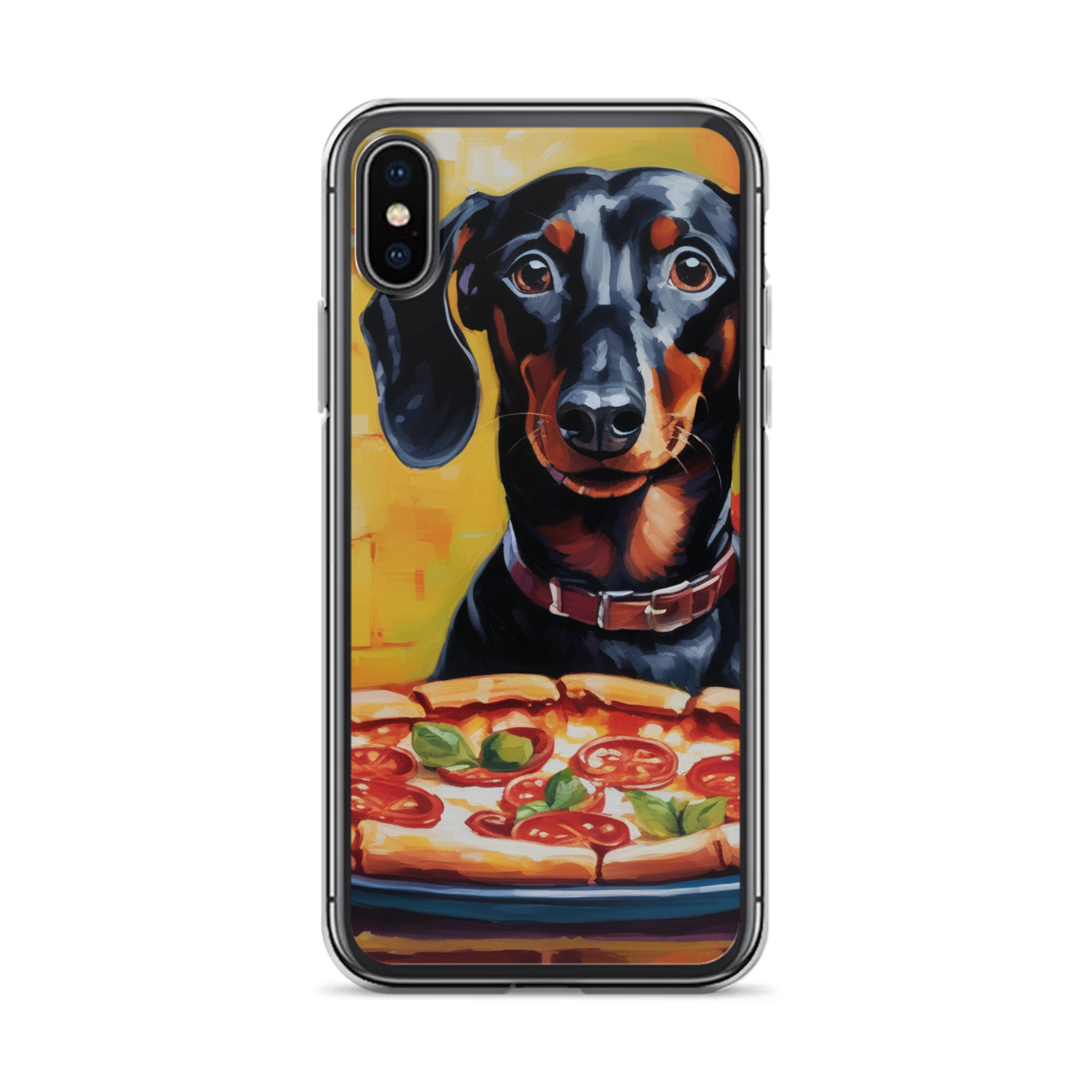 PugMug Custom Black Dachshund iPhone Case