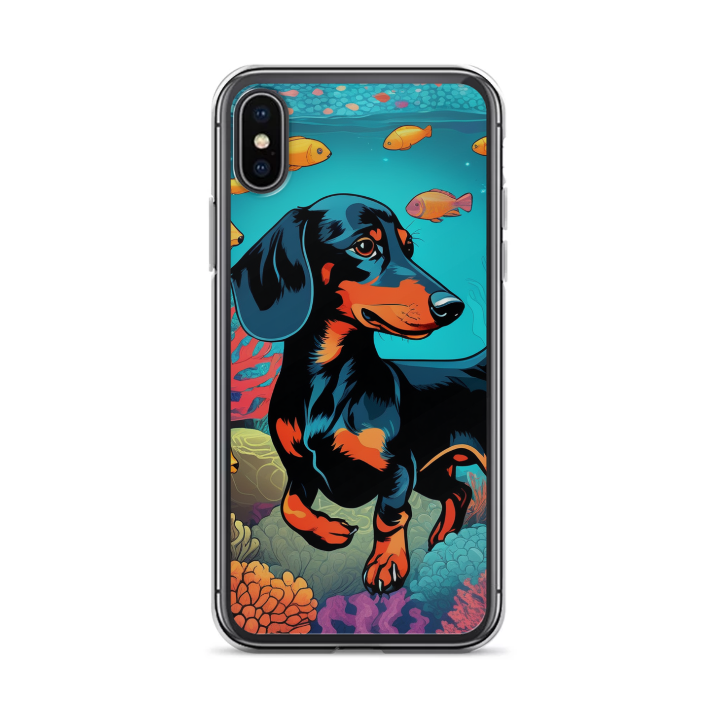 PugMug Custom Black Dachshund iPhone Case