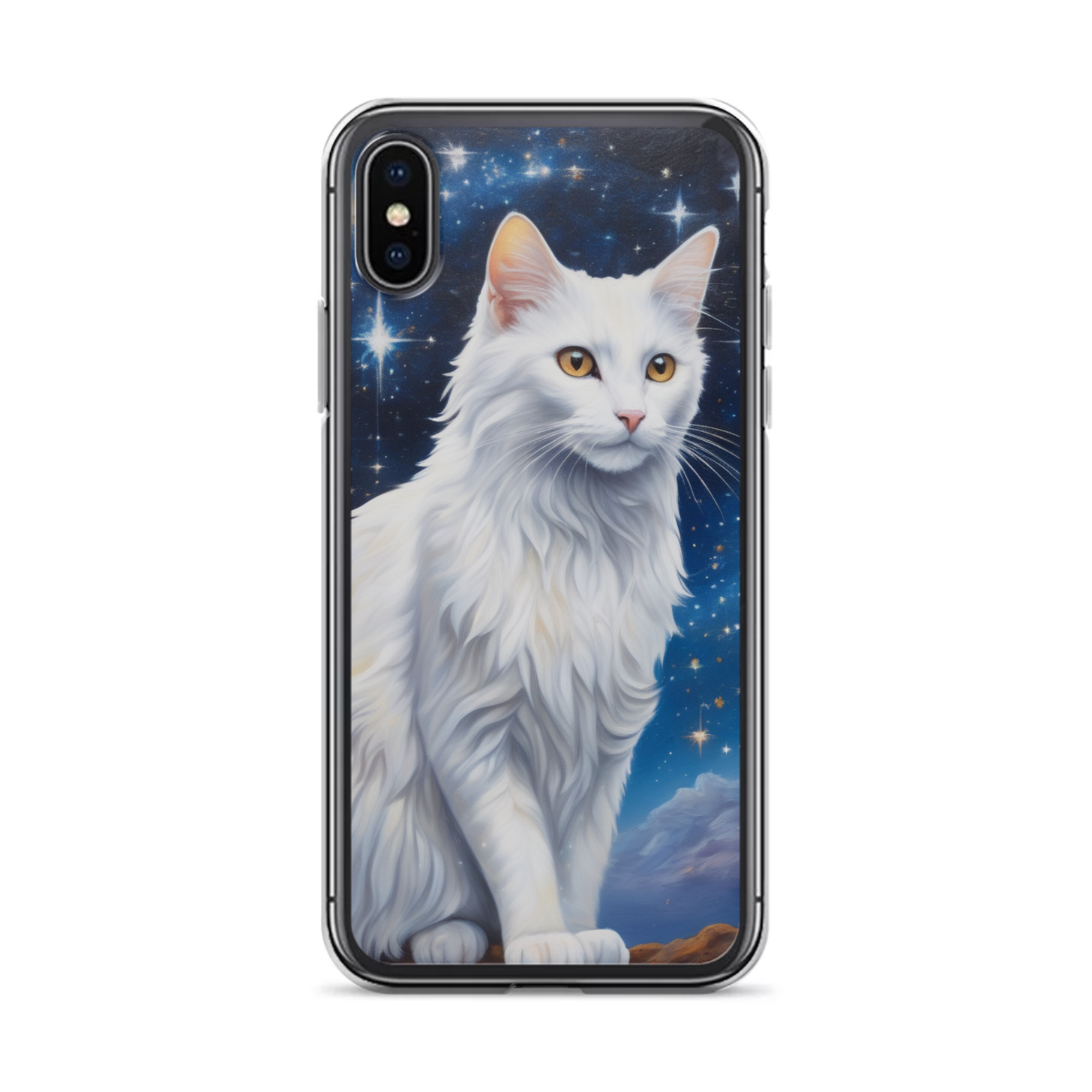 PugMug Custom White Companion Cat iPhone Case