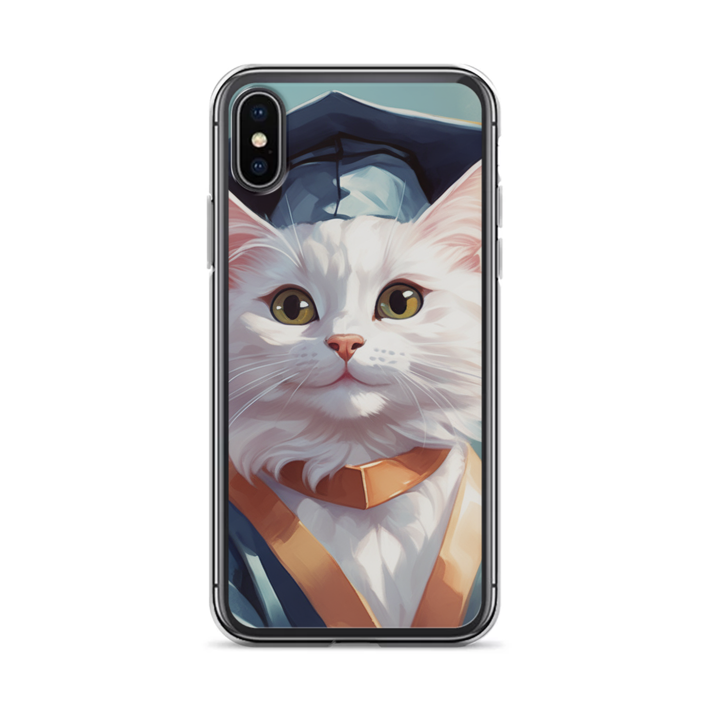 PugMug Custom White Companion Cat iPhone Case