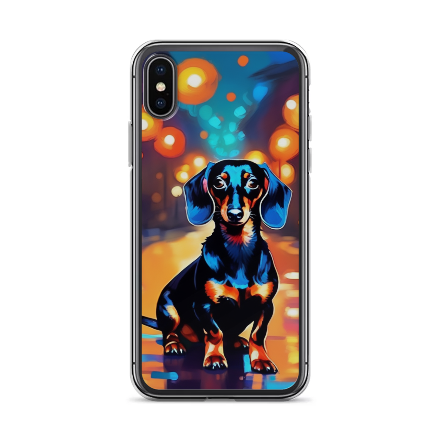 PugMug Custom Black Dachshund iPhone Case