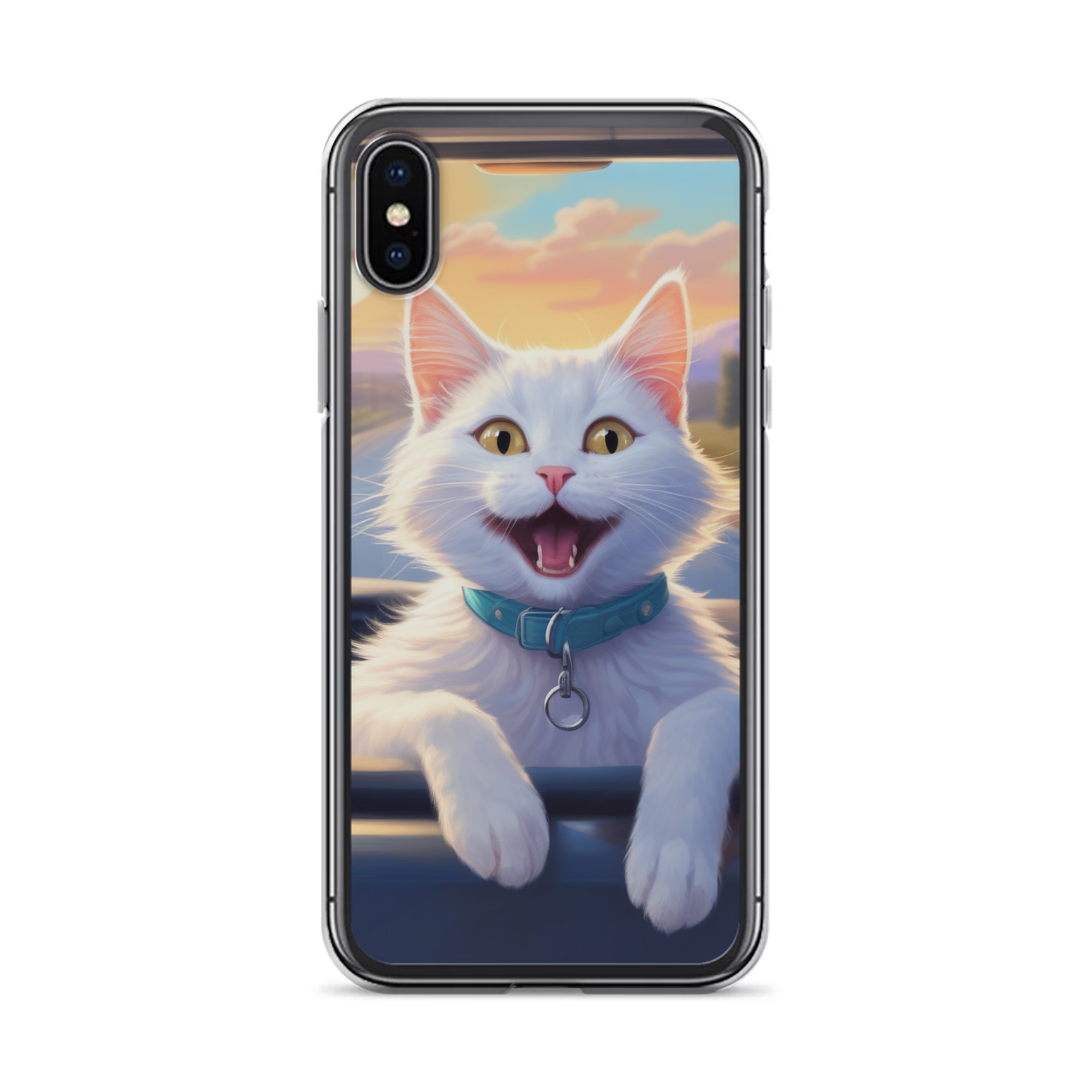 PugMug Custom White Companion Cat iPhone Case