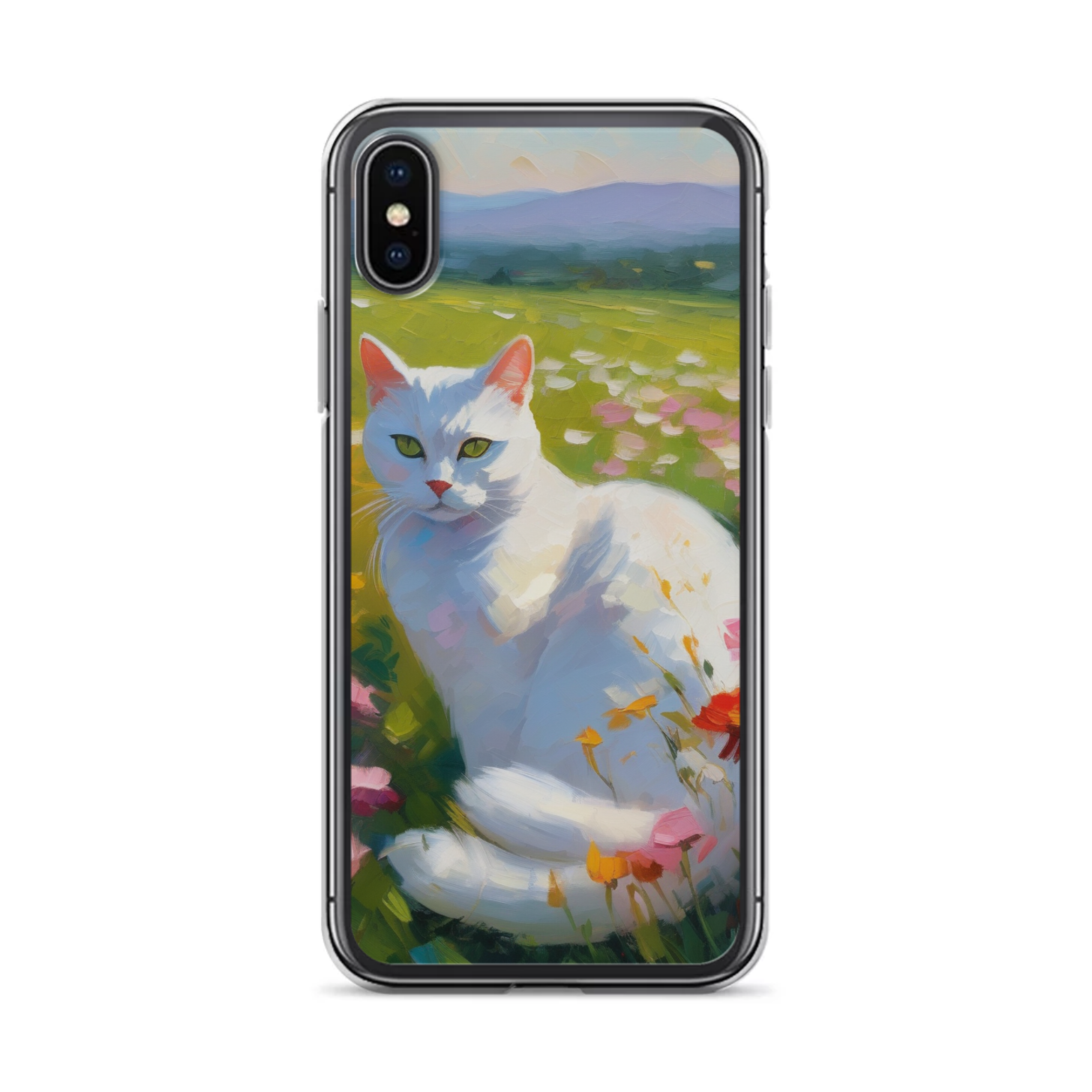 PugMug Custom White American Shorthair Cat iPhone Case