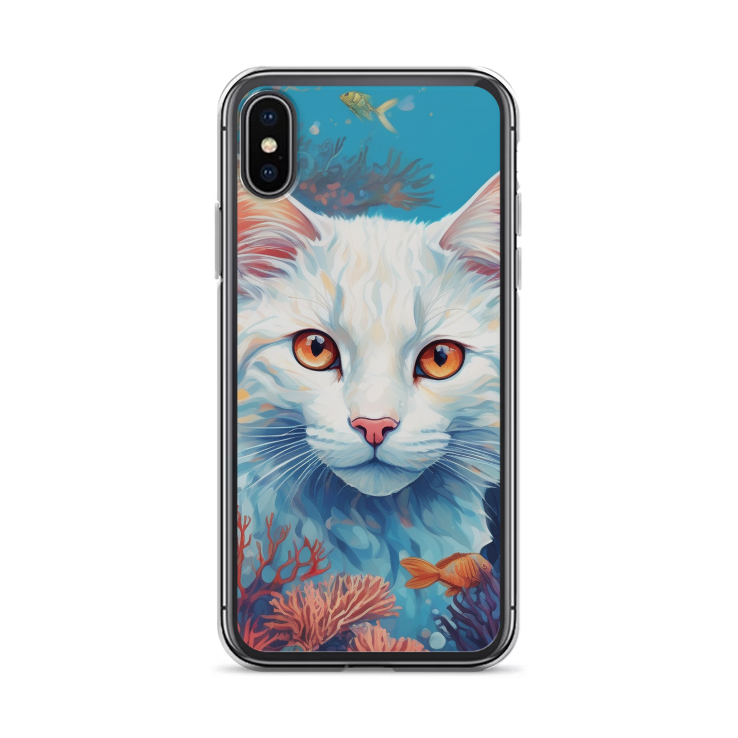 PugMug Custom White Companion Cat iPhone Case