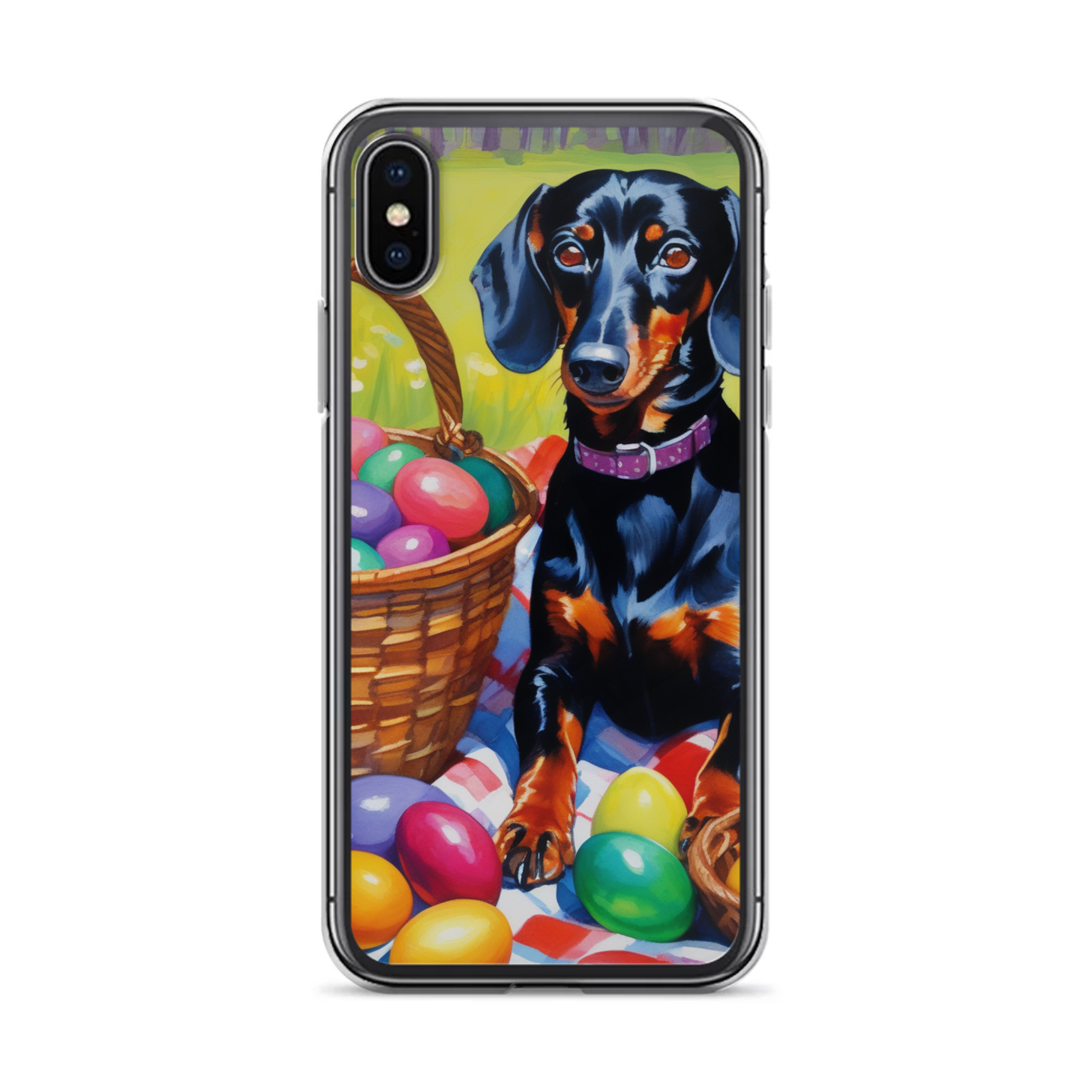 PugMug Custom Black Dachshund iPhone Case