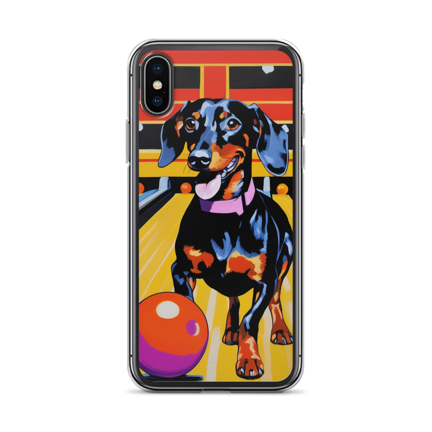 PugMug Custom Black Dachshund iPhone Case