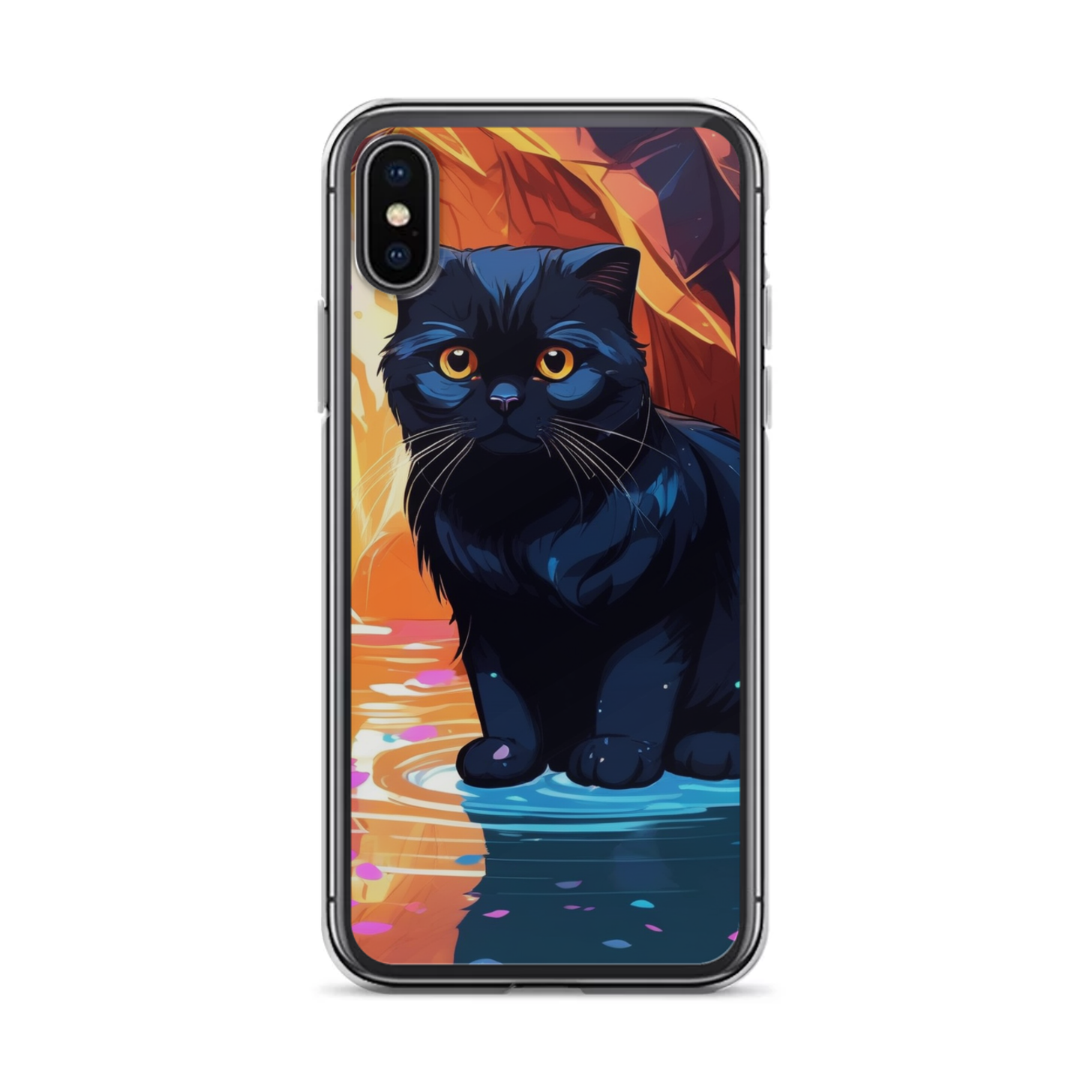 PugMug Custom Black Scottish Fold Cat iPhone Case