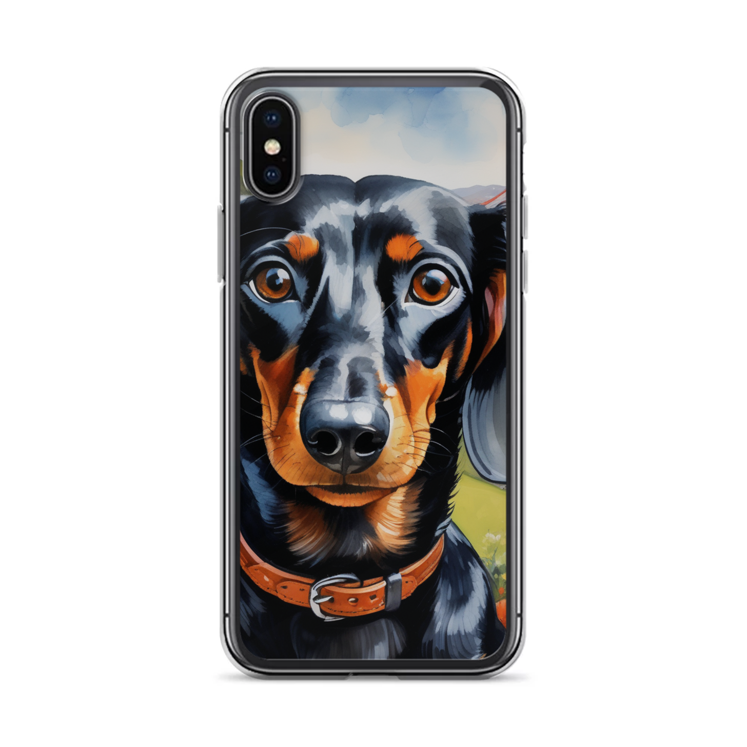 PugMug Custom Black Dachshund iPhone Case