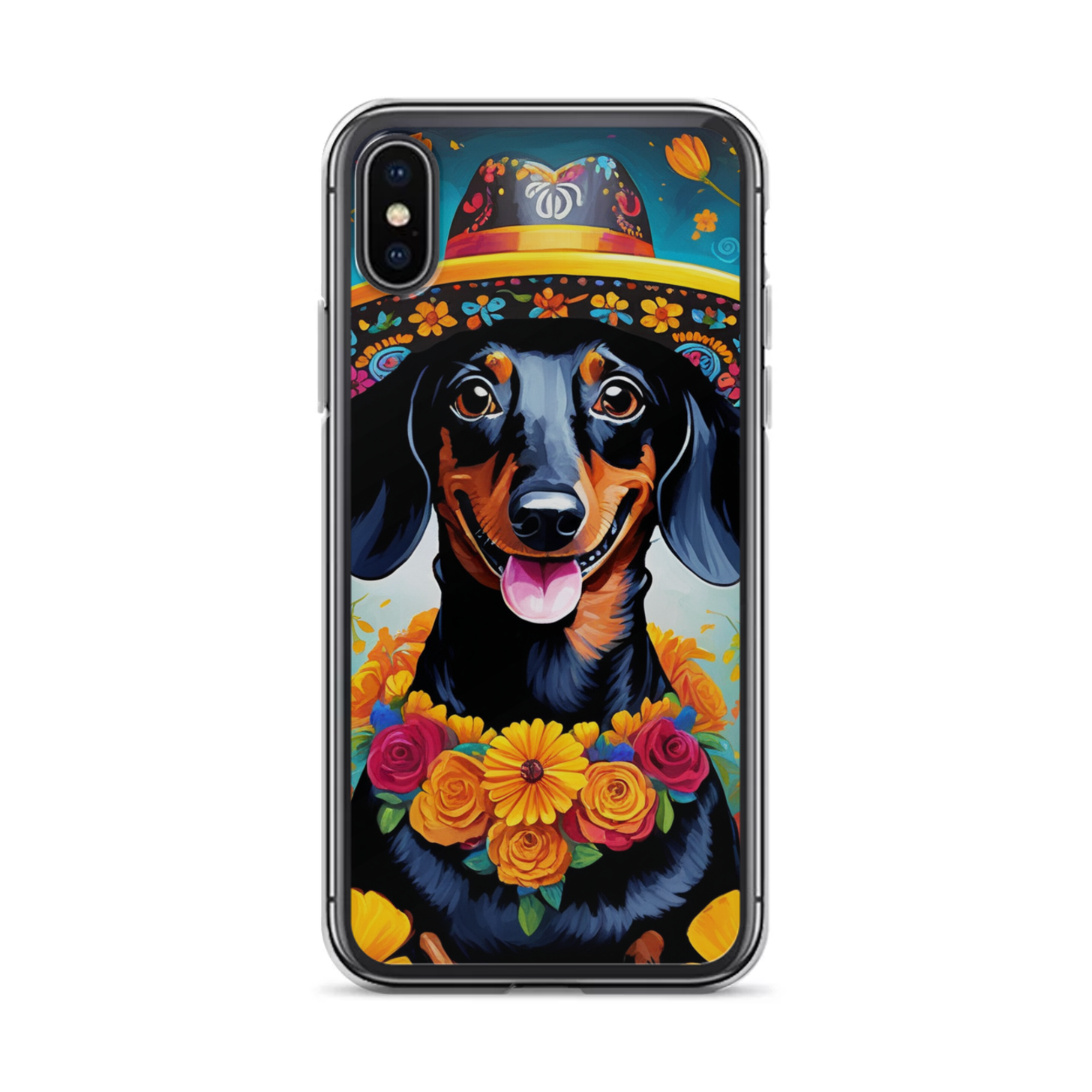PugMug Custom Black Dachshund iPhone Case