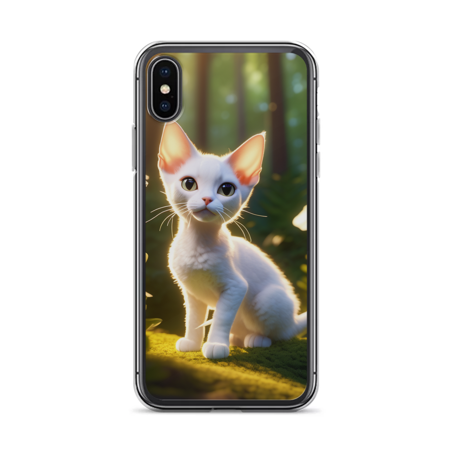 PugMug Custom White Devon Rex Cat iPhone Case