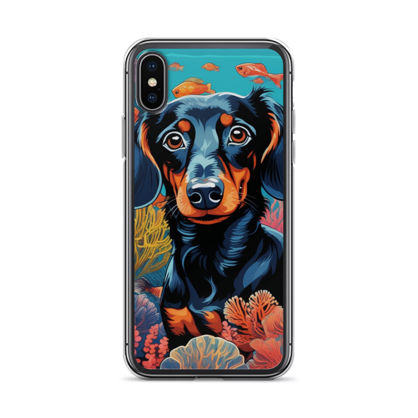 PugMug Custom Black Dachshund iPhone Case