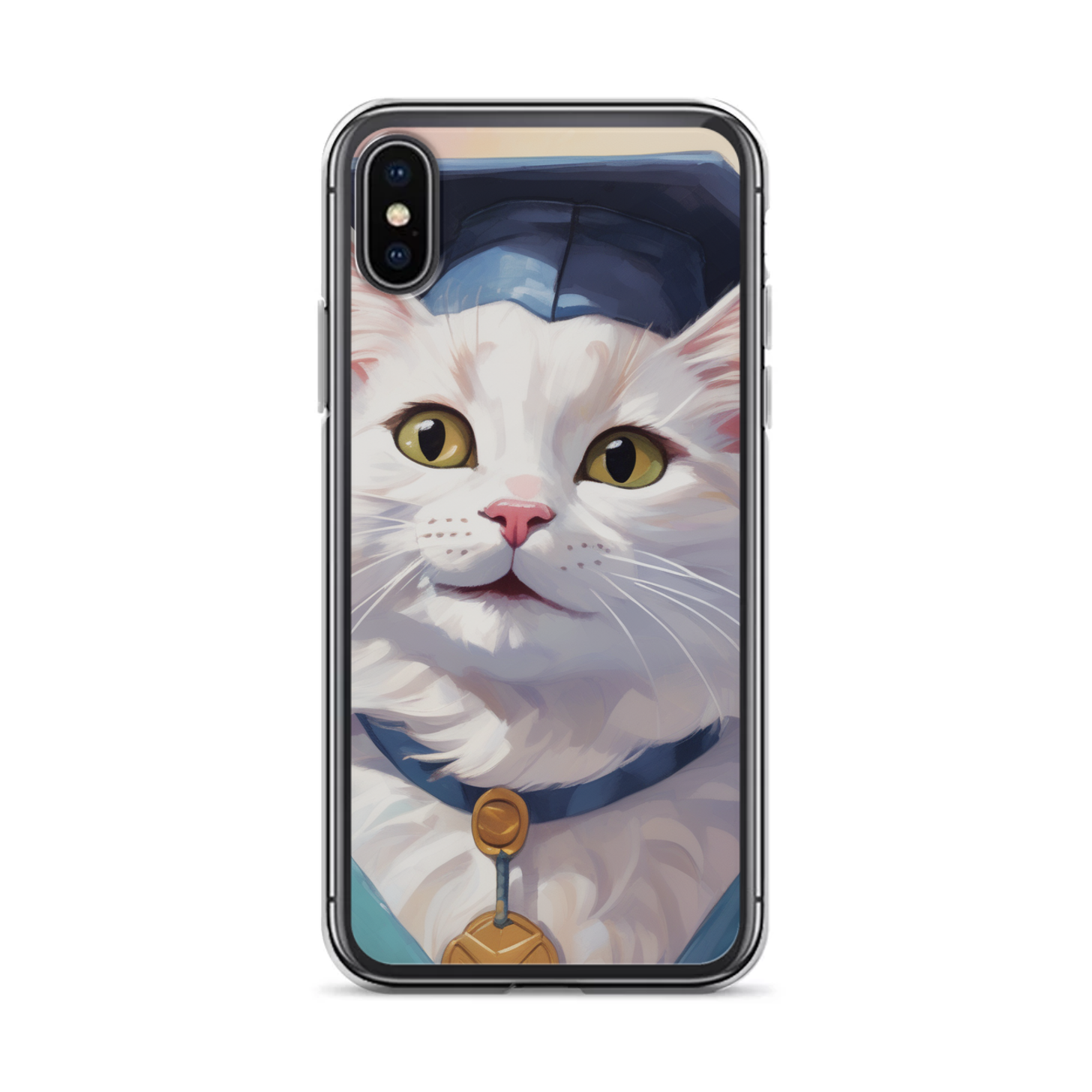 PugMug Custom White Companion Cat iPhone Case