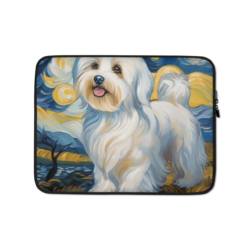 PugMug Custom White Havanese Dog Laptop Sleeve