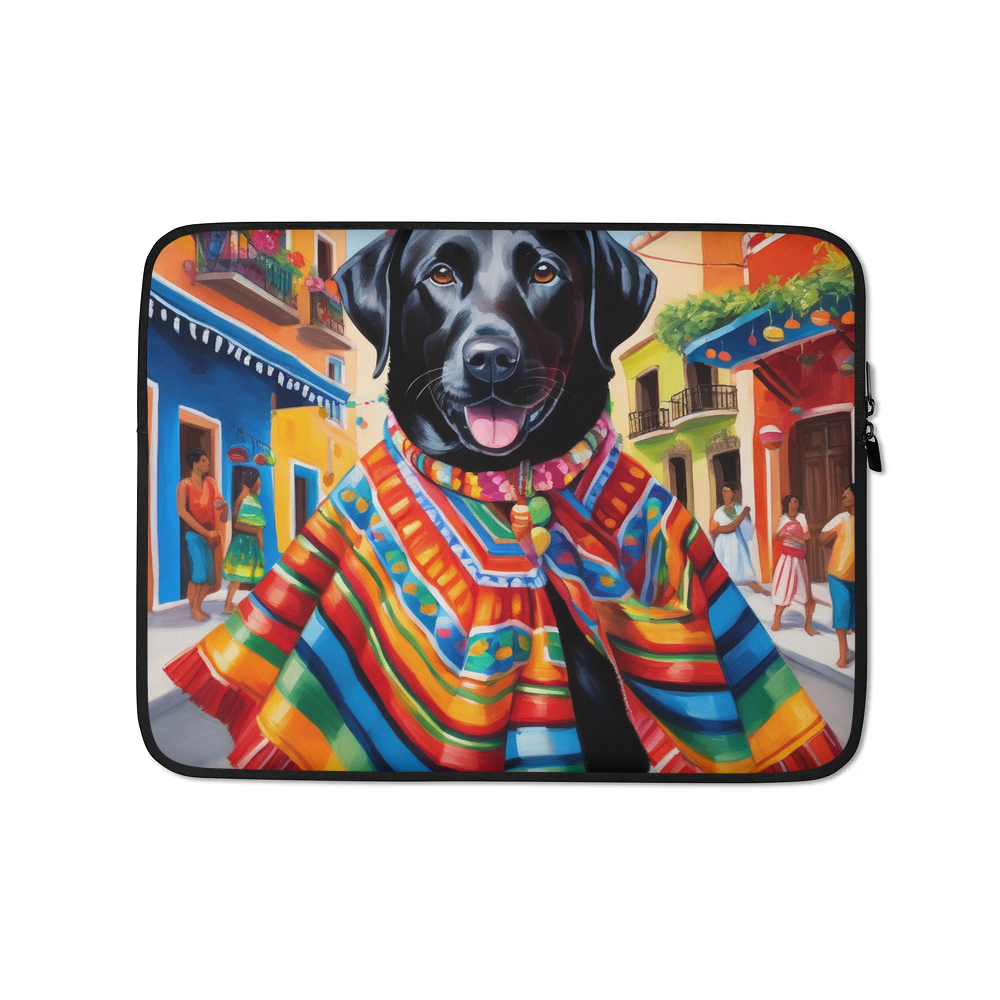 PugMug Custom Black Labrador Retriever Laptop Sleeve