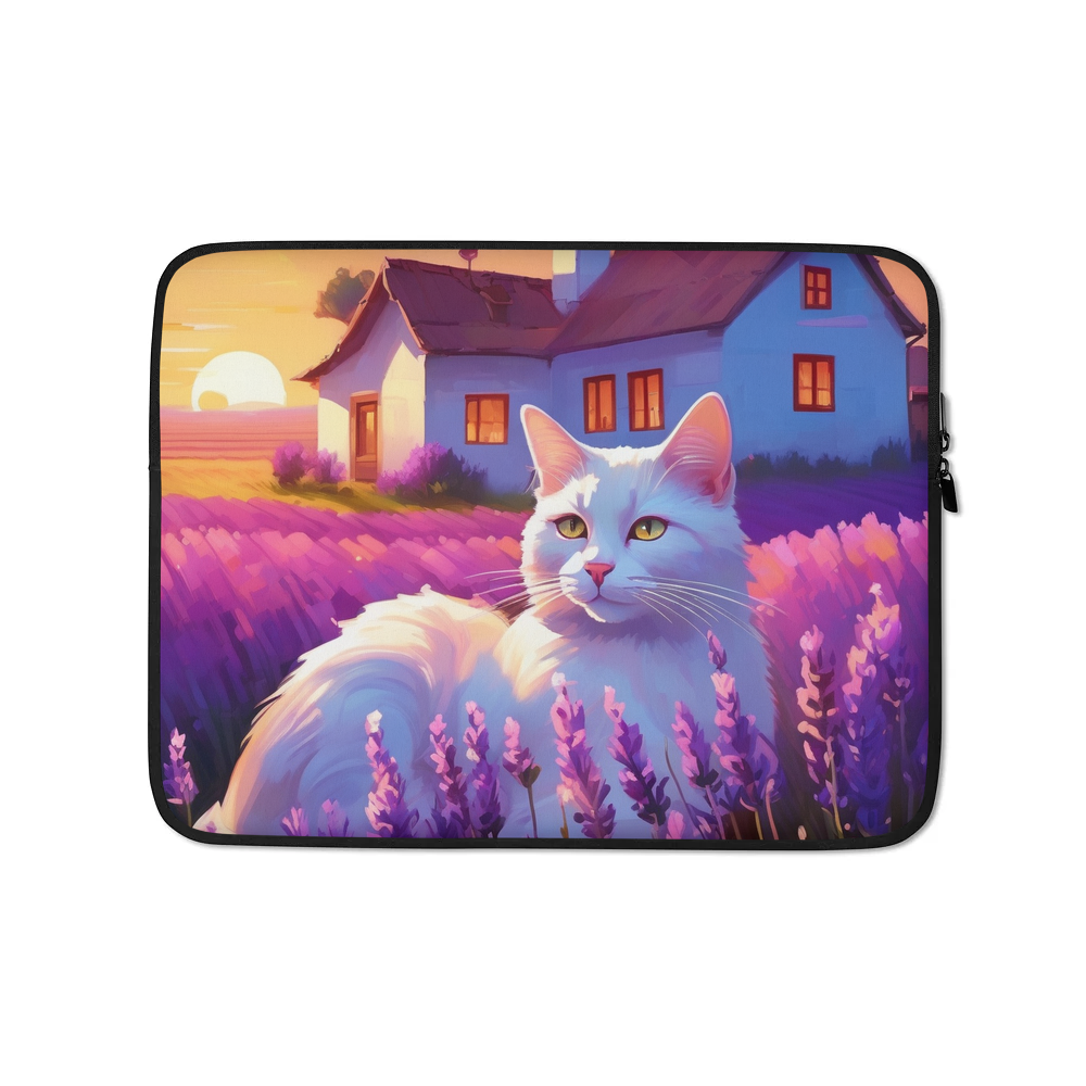 PugMug Custom White Companion Cat Laptop Sleeve