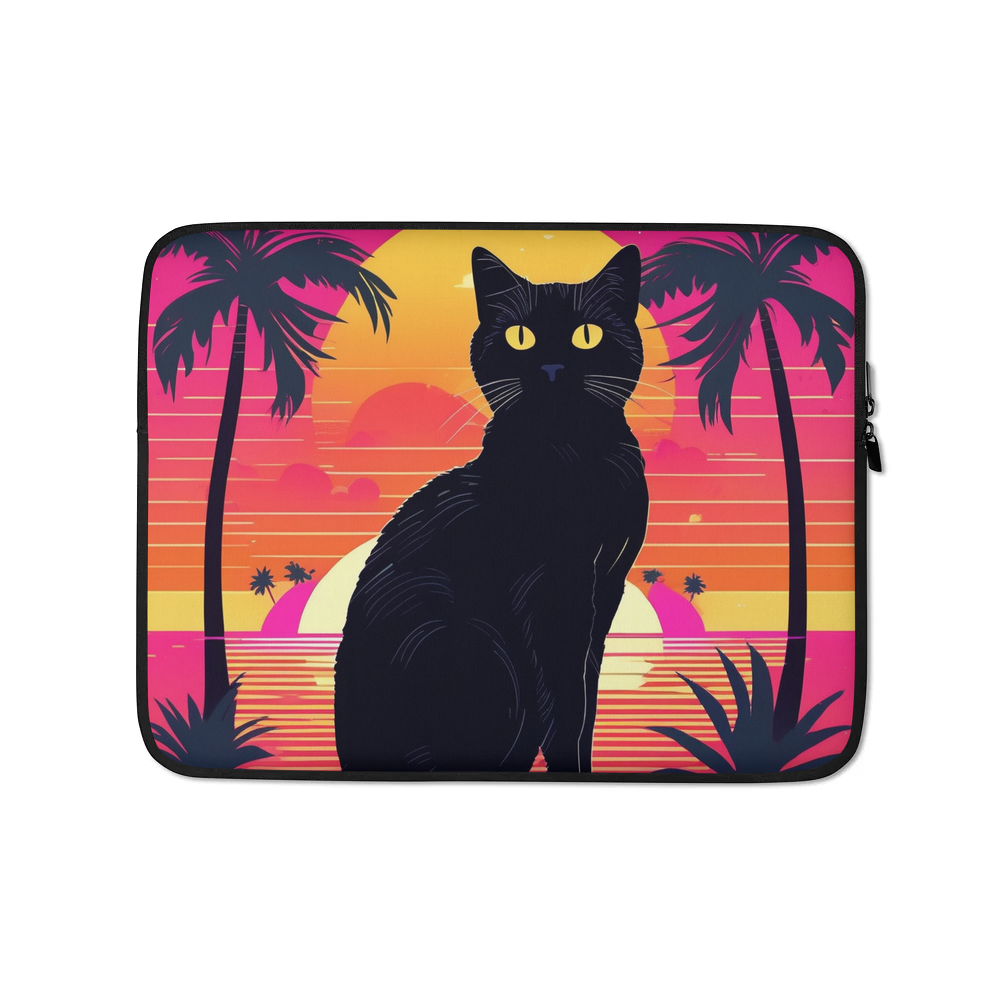 PugMug Custom Black Companion Cat Laptop Sleeve