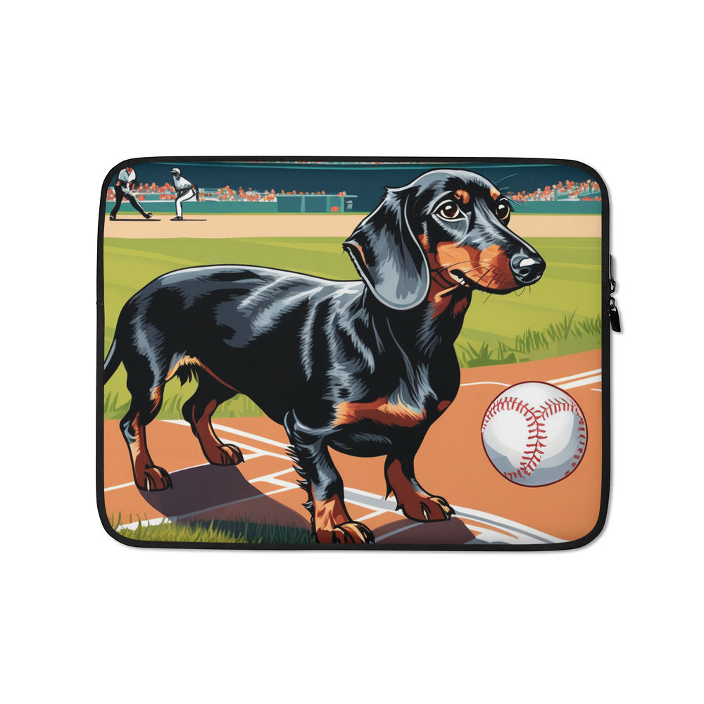 PugMug Custom Black Dachshund Laptop Sleeve
