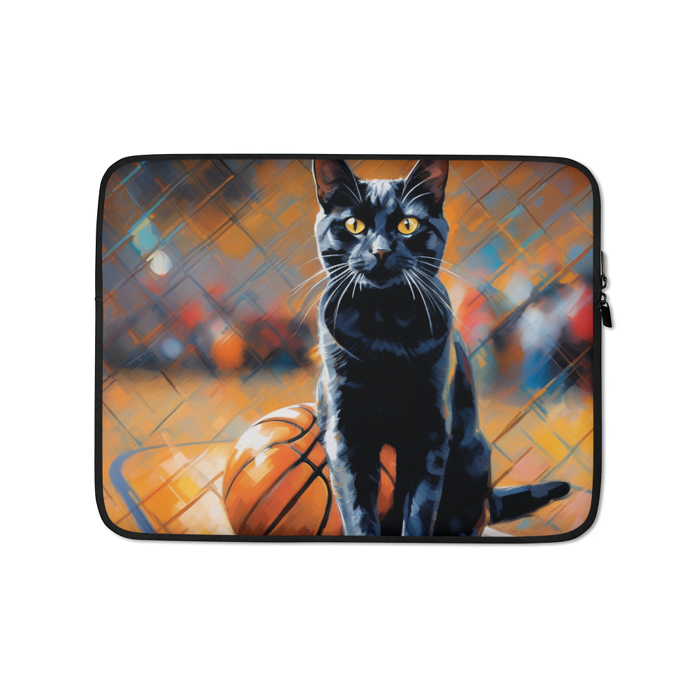 PugMug Custom Black American Shorthair Cat Laptop Sleeve
