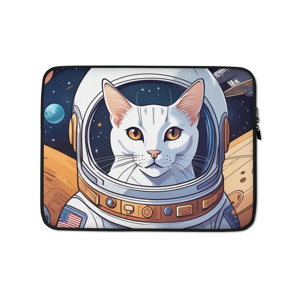 PugMug Custom White Abyssinian Cat Laptop Sleeve