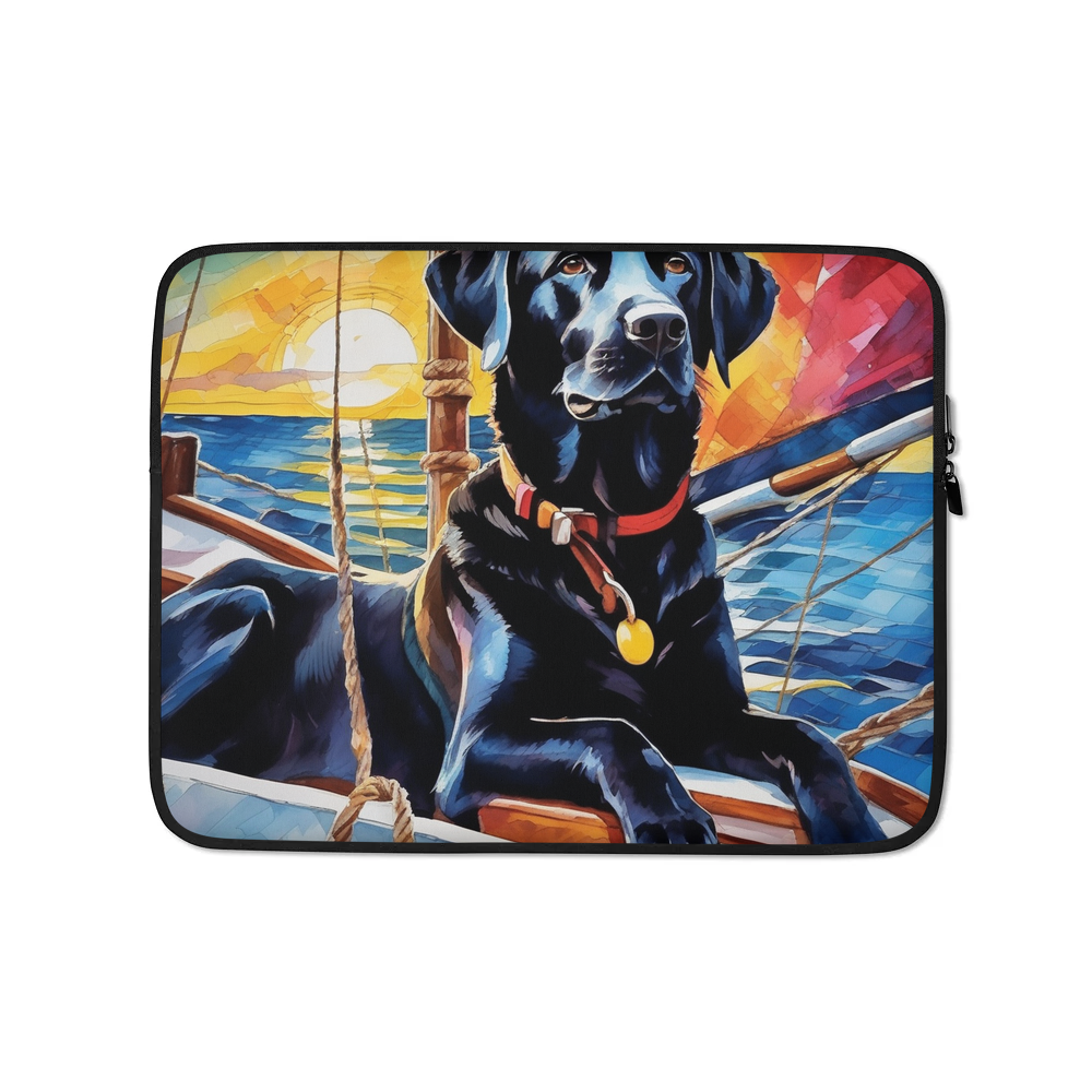 PugMug Custom Black Labrador Retriever Laptop Sleeve
