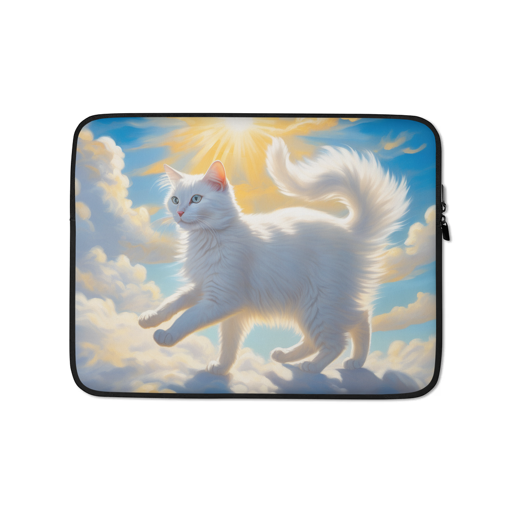 PugMug Custom White Companion Cat Laptop Sleeve