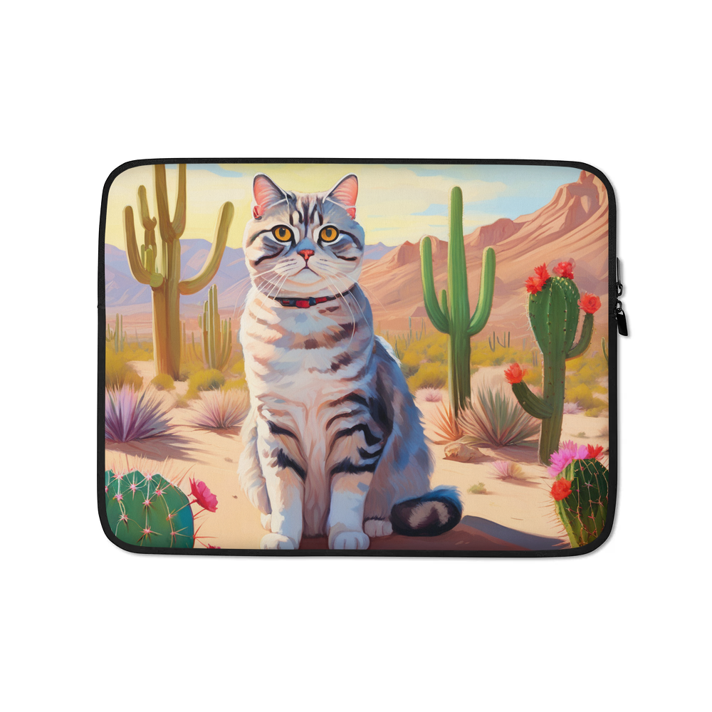 PugMug Custom Tabby Scottish Fold Cat Laptop Sleeve