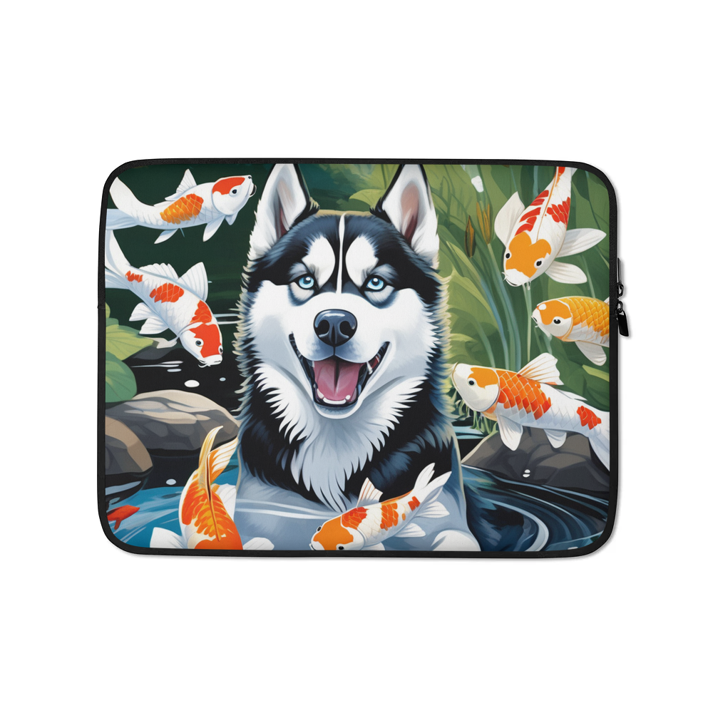 PugMug Custom Siberian Husky Laptop Sleeve