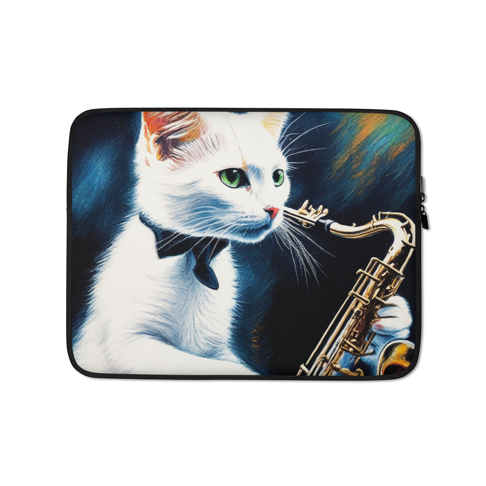 PugMug Custom White Companion Cat Laptop Sleeve