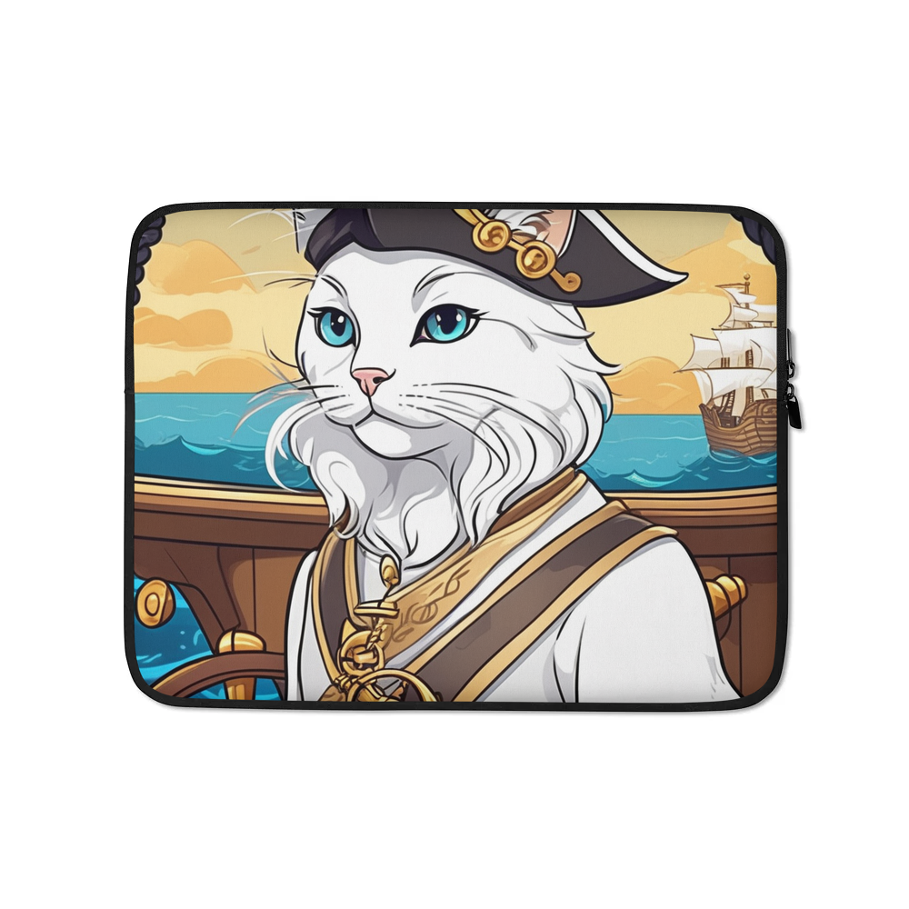 PugMug Custom White Companion Cat Laptop Sleeve