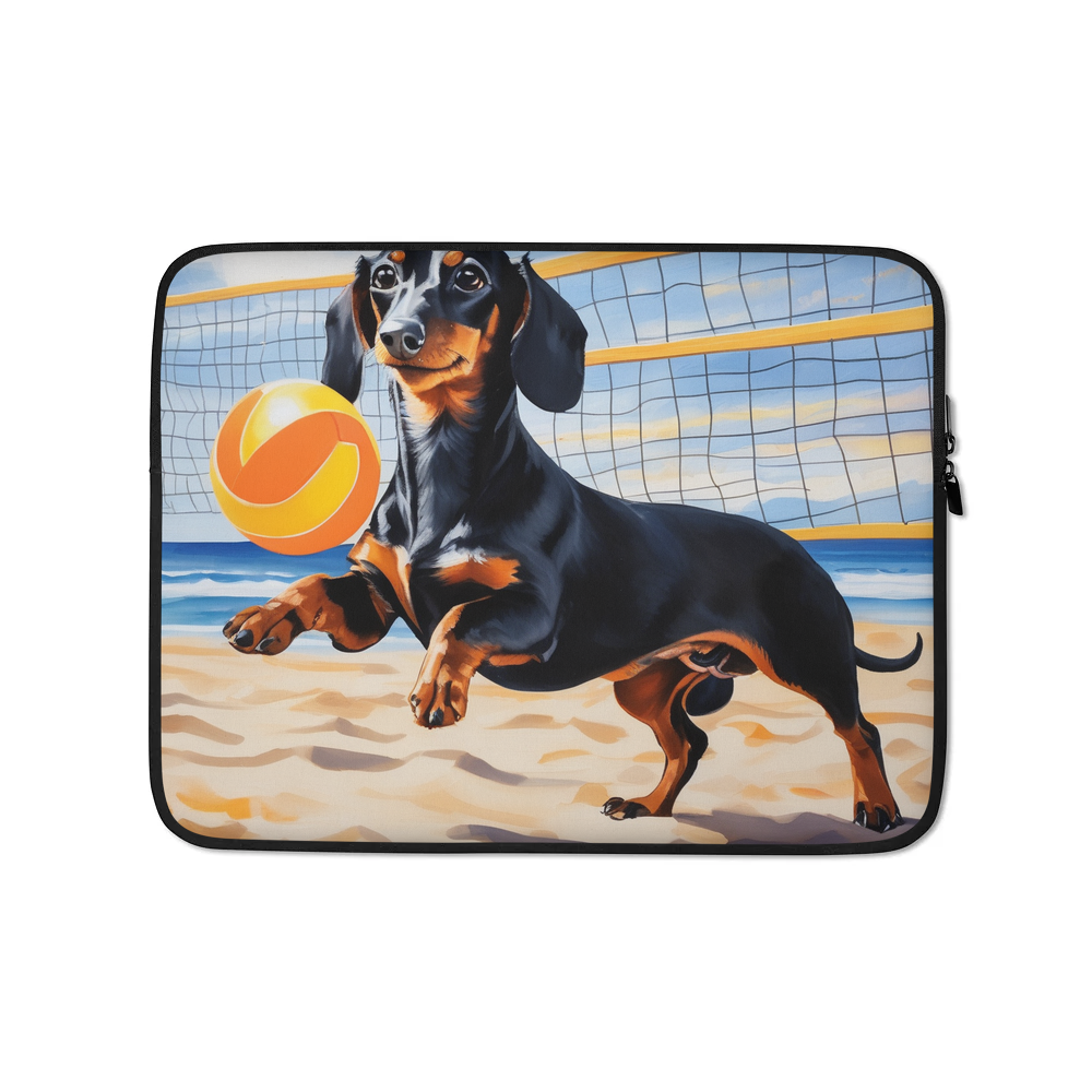 PugMug Custom Black Dachshund Laptop Sleeve