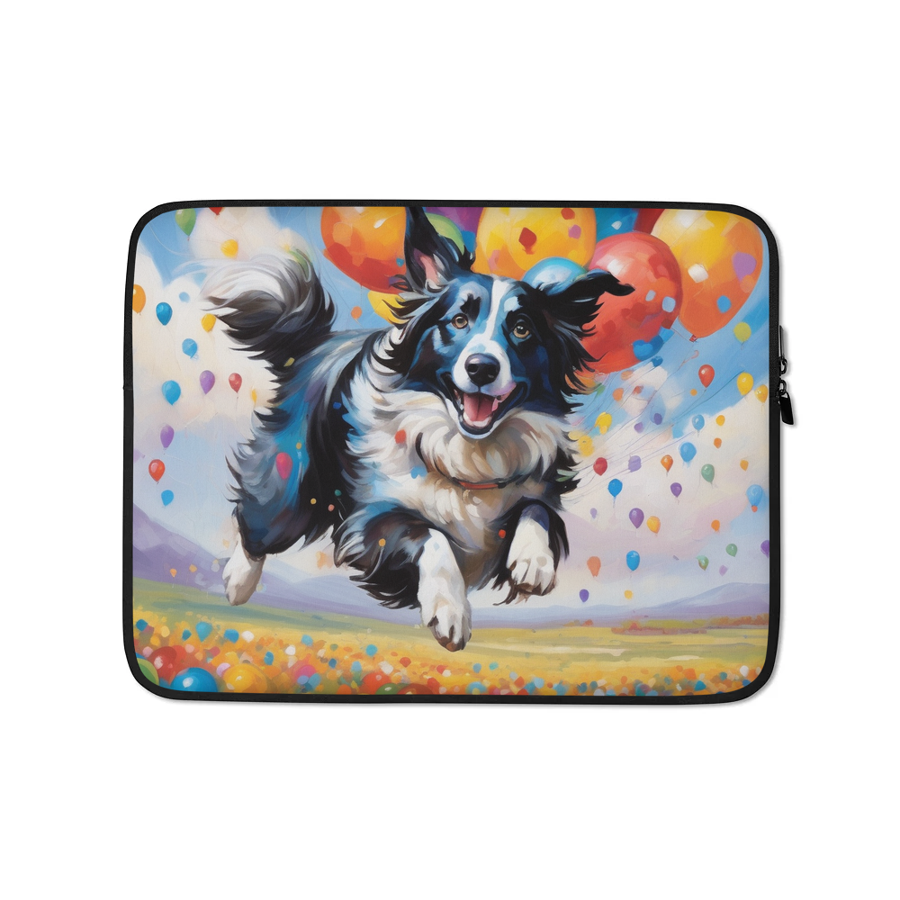 PugMug Custom Blue Merle Border Collie Laptop Sleeve