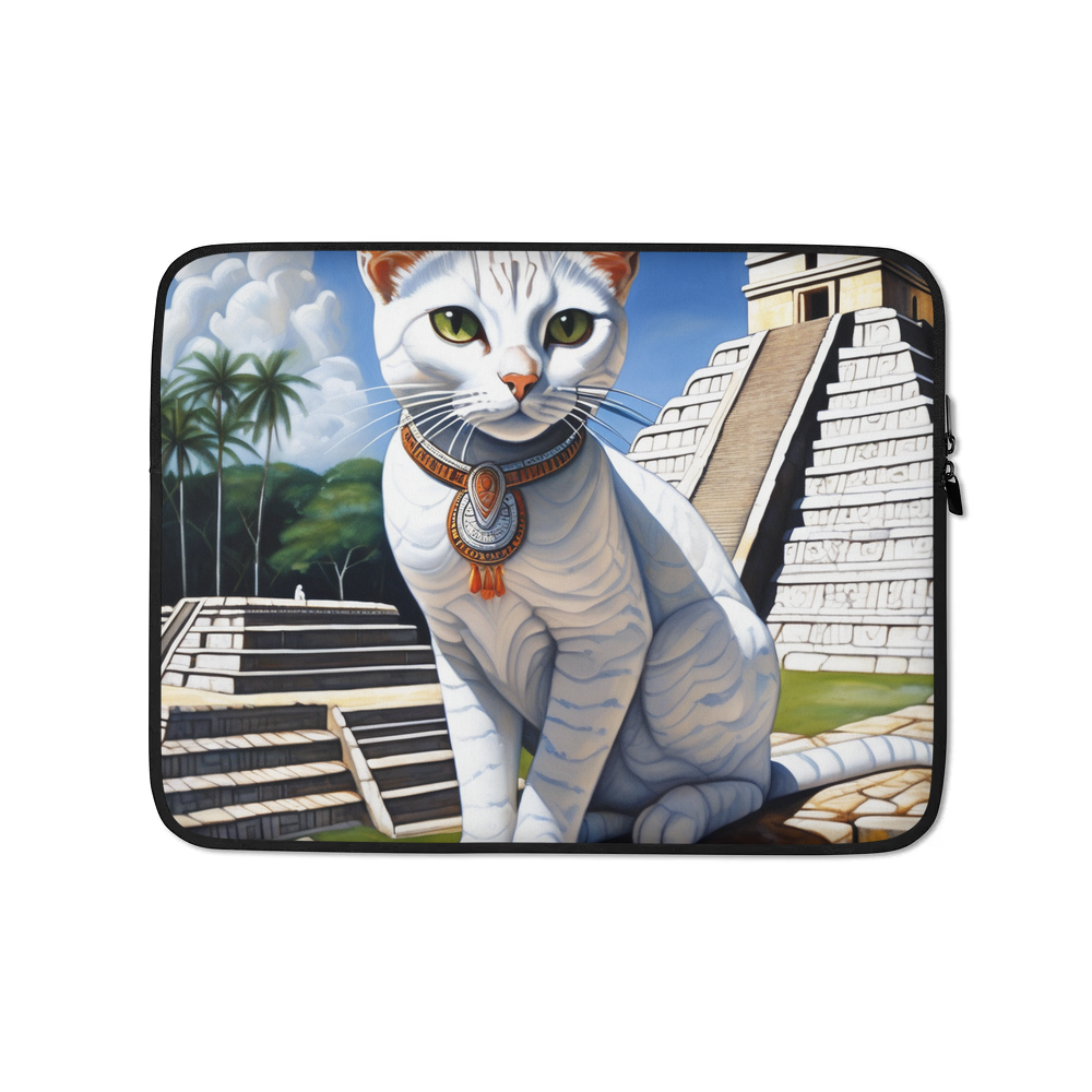 PugMug Custom White Companion Cat Laptop Sleeve