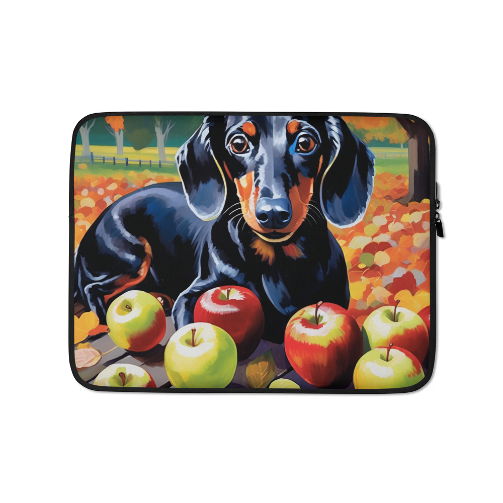 PugMug Custom Black Dachshund Laptop Sleeve